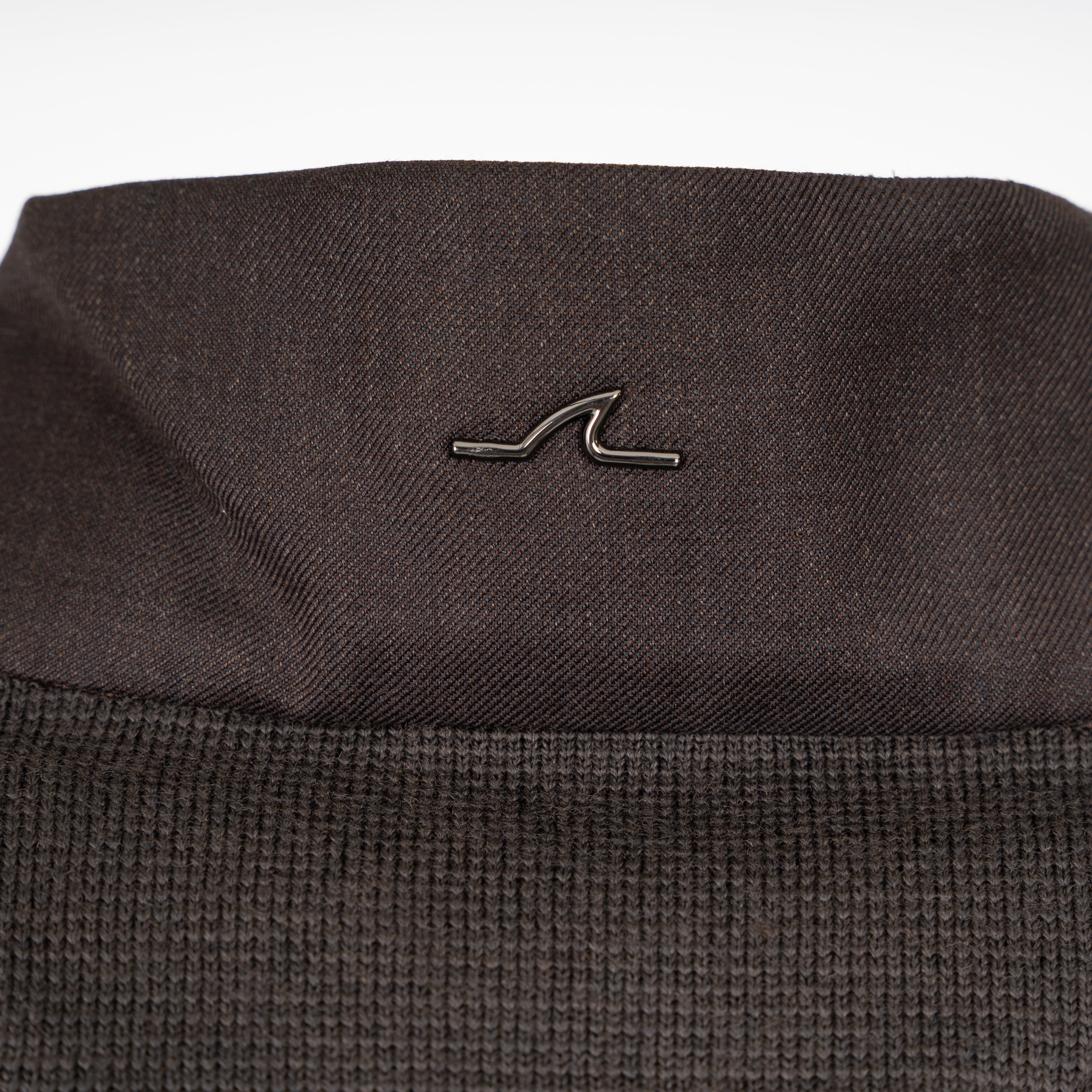 Paul & Shark Gebreide Trui met Rits Bruin | Summer Wool