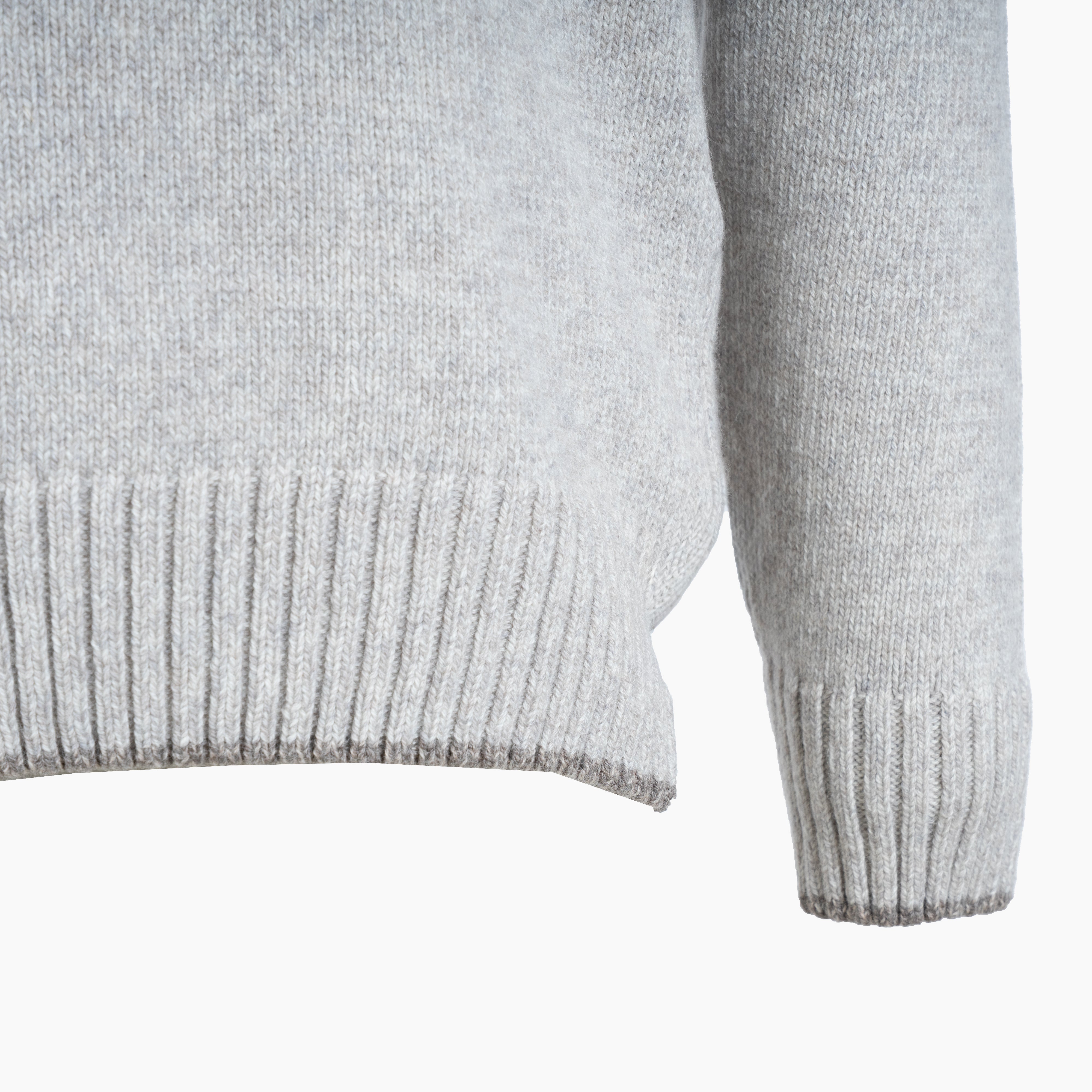 Paul & Shark Gebreide Trui met Rits Beige | Wool & Cashmere