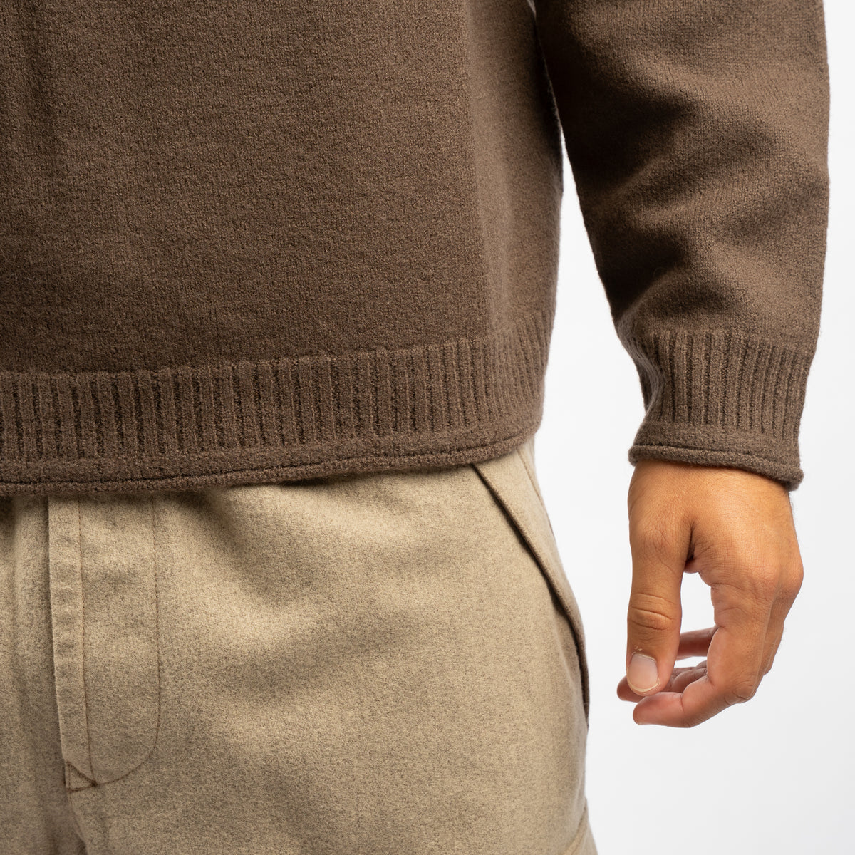 Stone Island Gebreide Trui Bruin | Felted RWS Wool