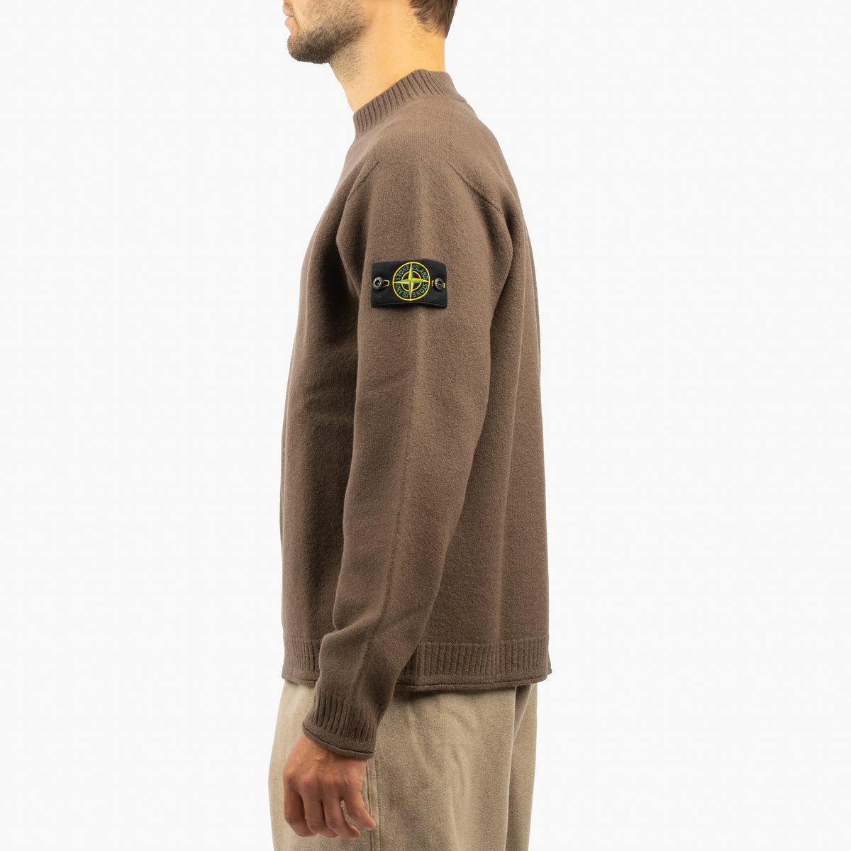 Stone Island Gebreide Trui Bruin | Felted RWS Wool