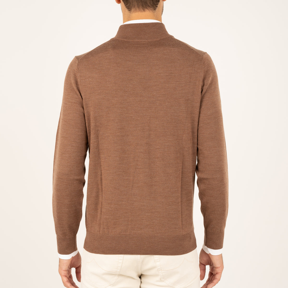 SEVEN DIALS Gebreide Trui met Rits Roestbruin | Saul