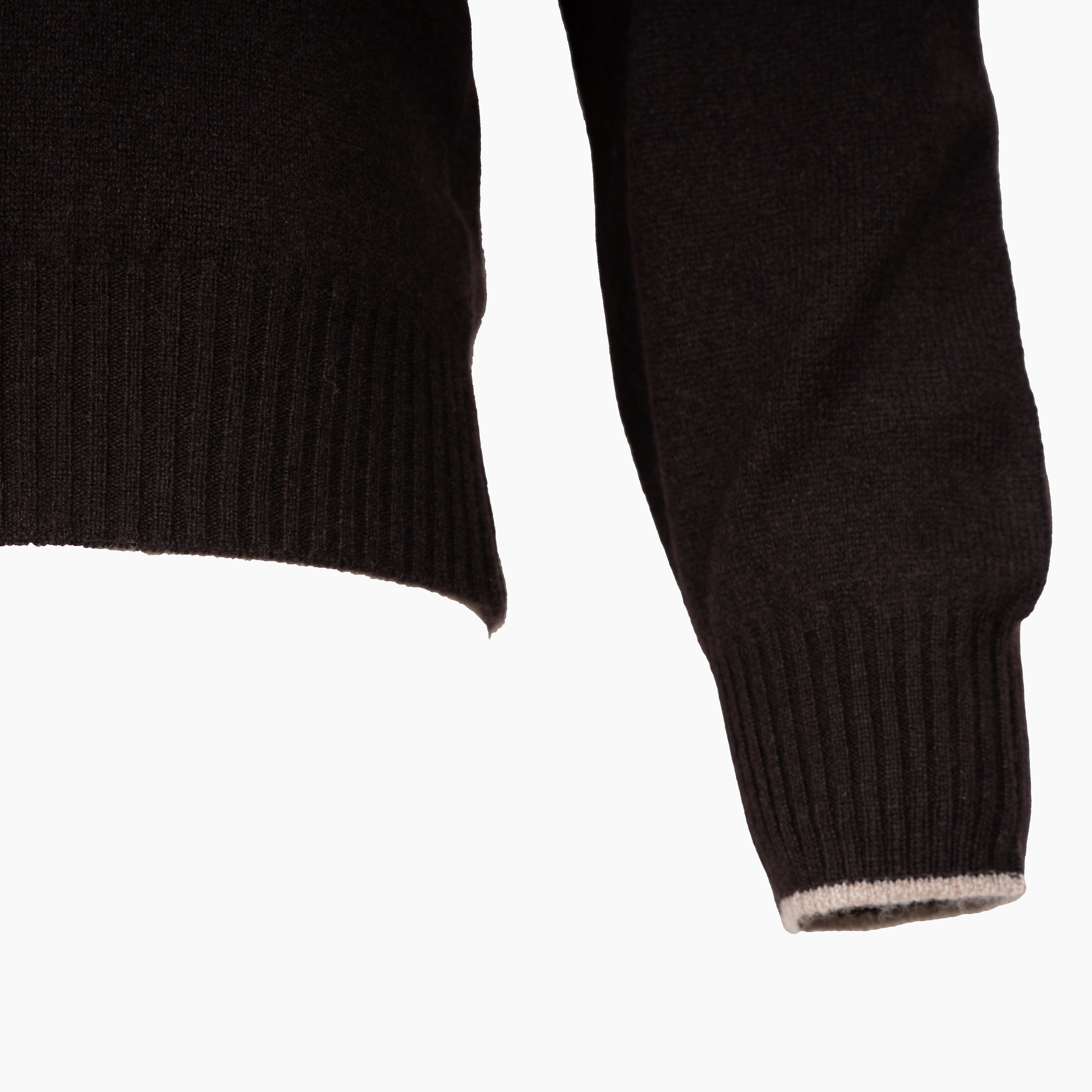 Fedeli Gebreide Trui met Rits Bruin | Favonio Persia Cashmere