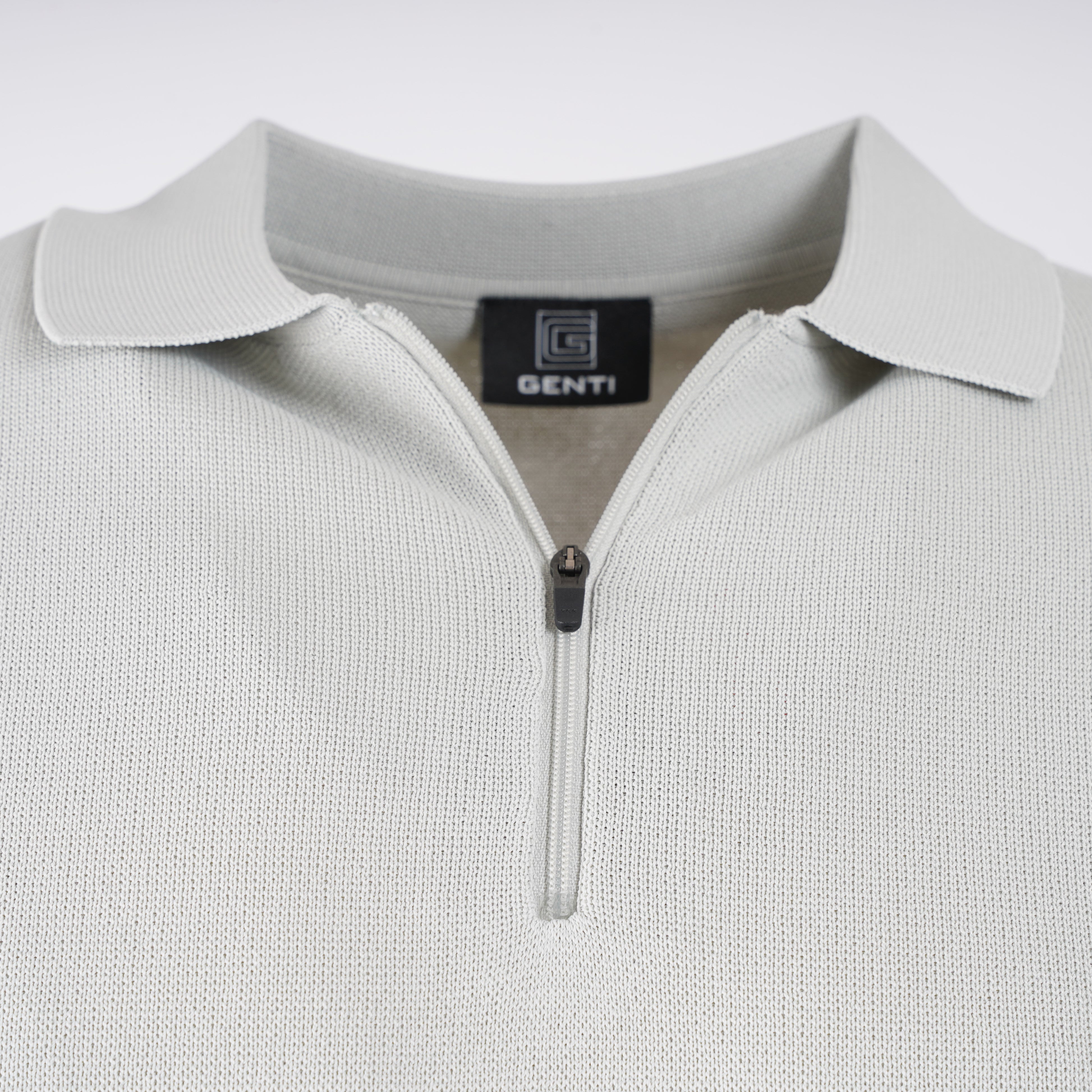 Genti Gebreide Polotrui met Rits Lichtgroen | Cool Dry