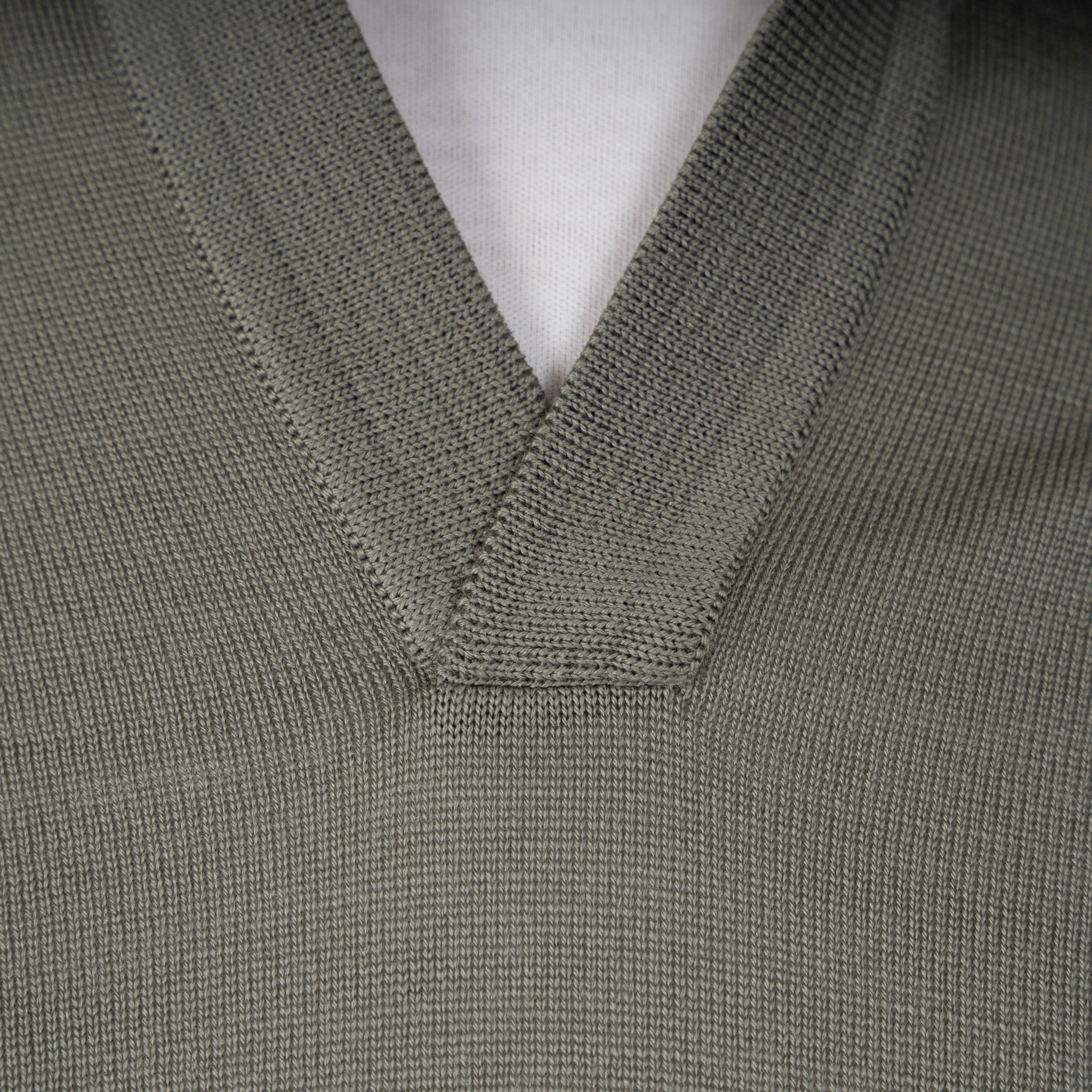 Gran Sasso Gebreide Trui Buttonless Polokraag Groen | Athleisure