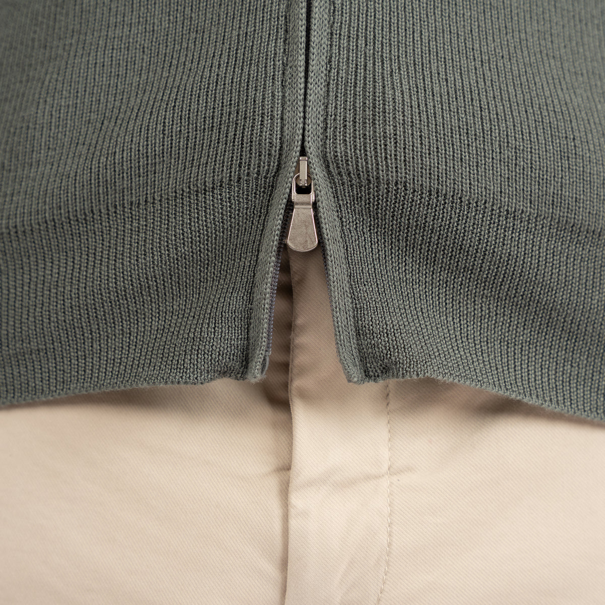 Gran Sasso Vest Zeegroen | Extrafine Merino