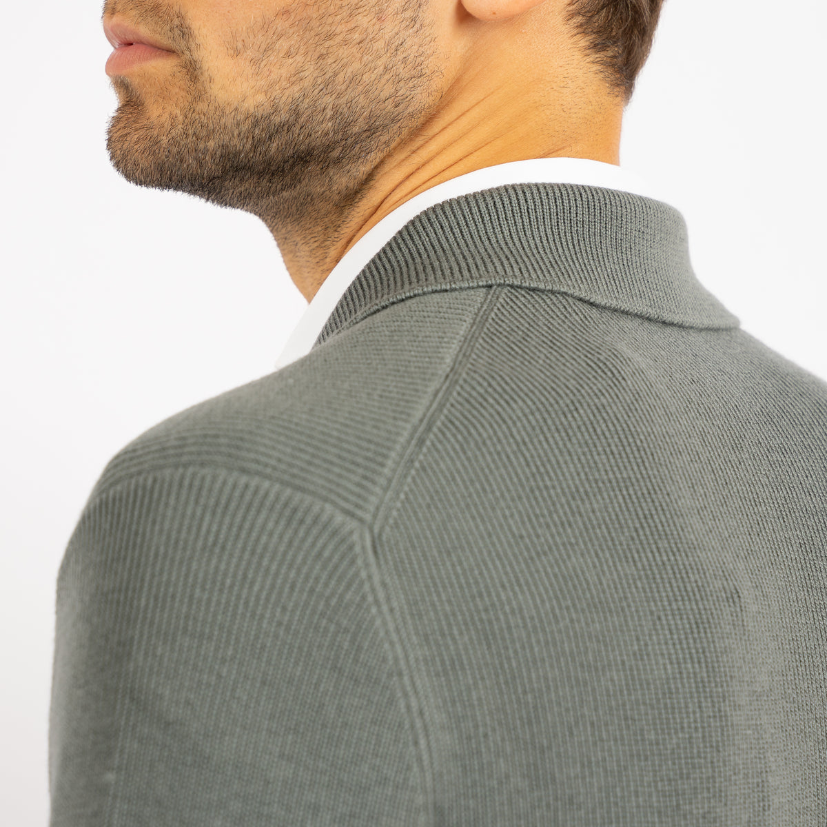 Gran Sasso Vest Zeegroen | Extrafine Merino