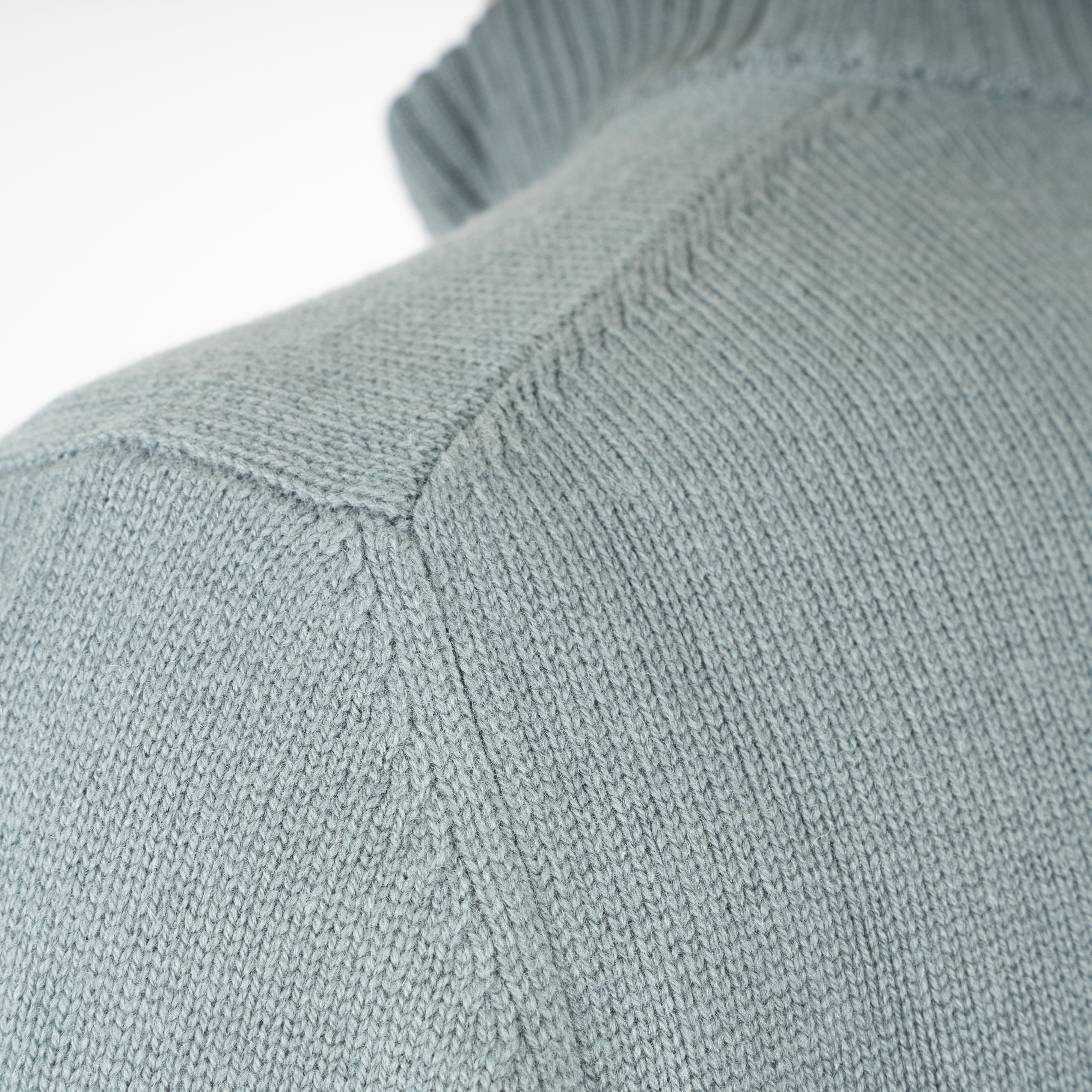 Gran Sasso Gebreide Trui met Rits Groen | Cashmere Lana