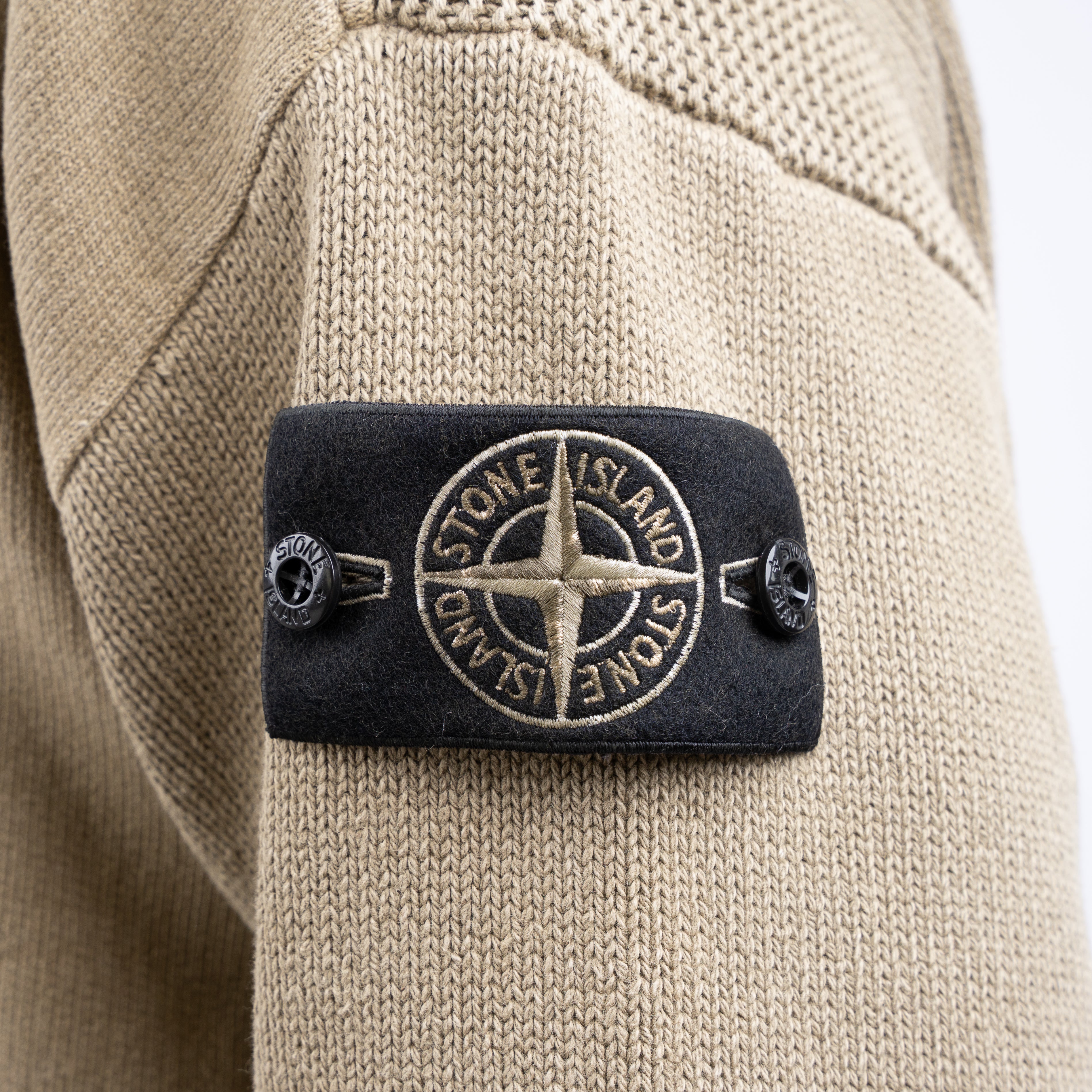 Stone Island Hoodie met Rits Groen | Loose Fit