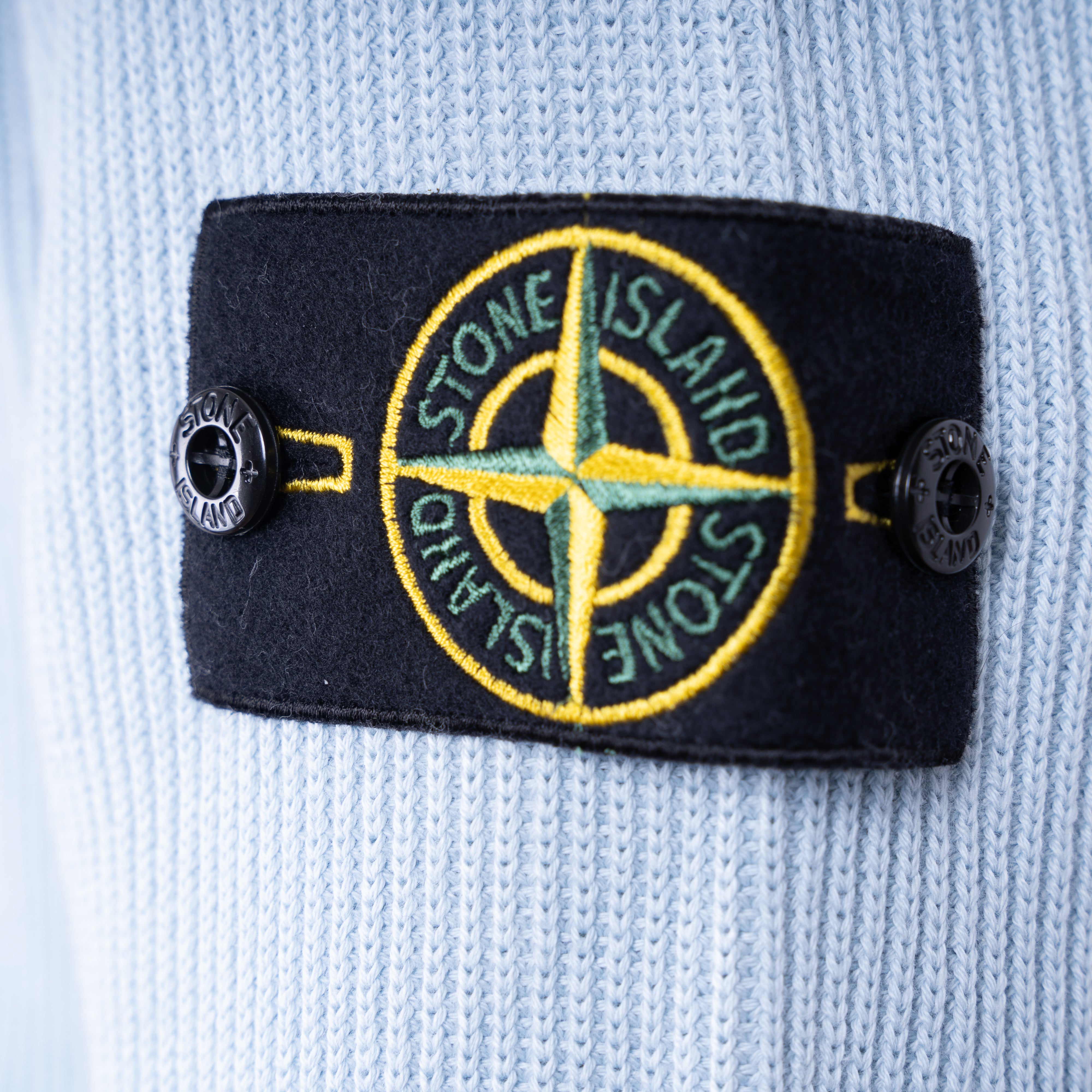 Stone Island Gebreide Trui Ronde Hals Lichtblauw | Soft Organic Cotton