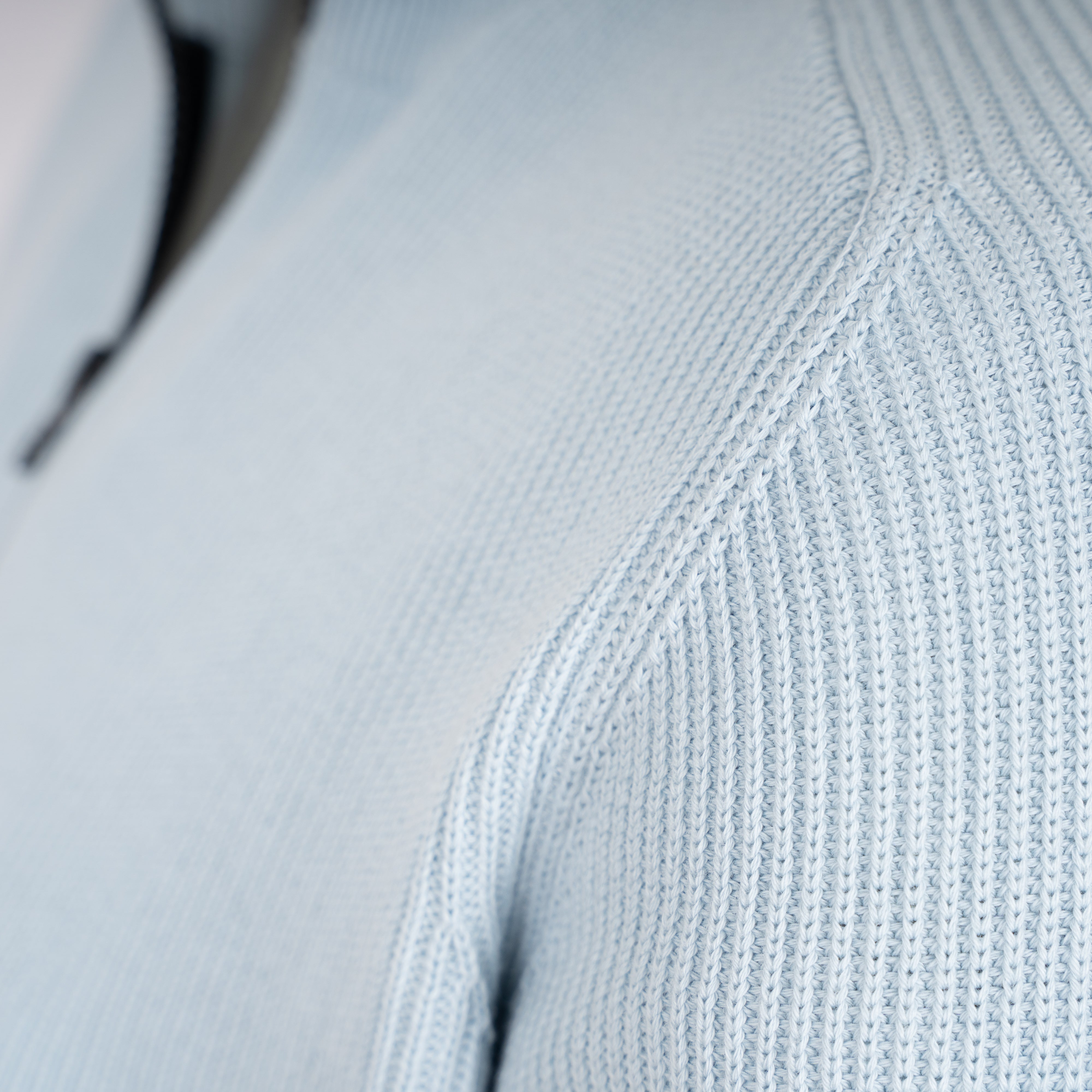 Stone Island Gebreide Trui met Rits Lichtblauw | Soft Organic Cotton