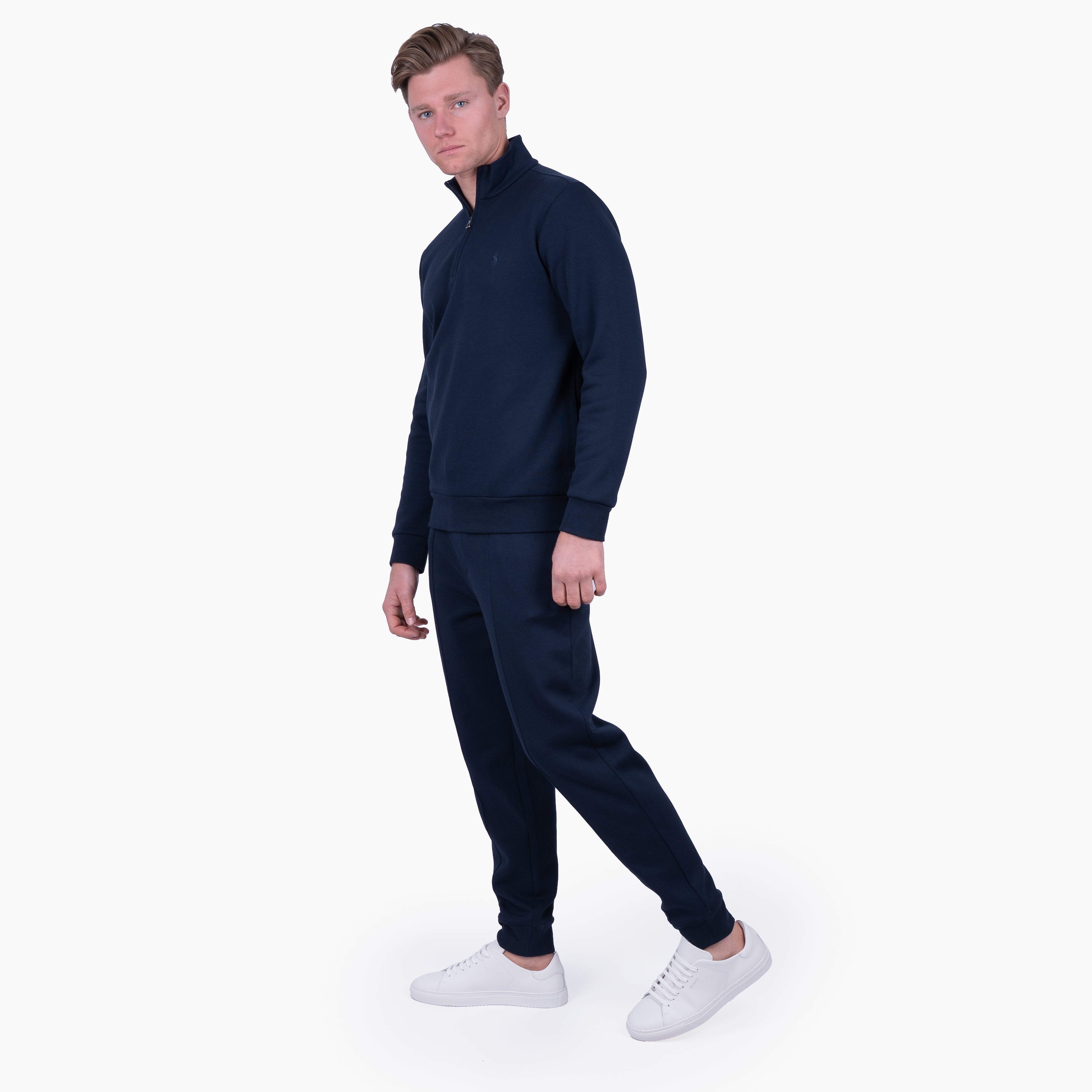 Ralph Lauren Gebreide Trui met Rits Blauw | Double-Knit