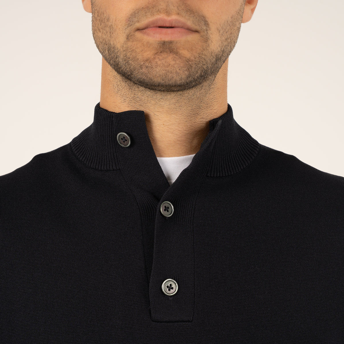 SEVEN DIALS Technische Trui met Knopenlijst Blauw | Tila
