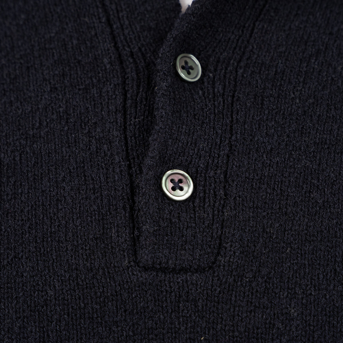 SEVEN DIALS Gebreide Polo met Lange Mouw Blauw | Ismir