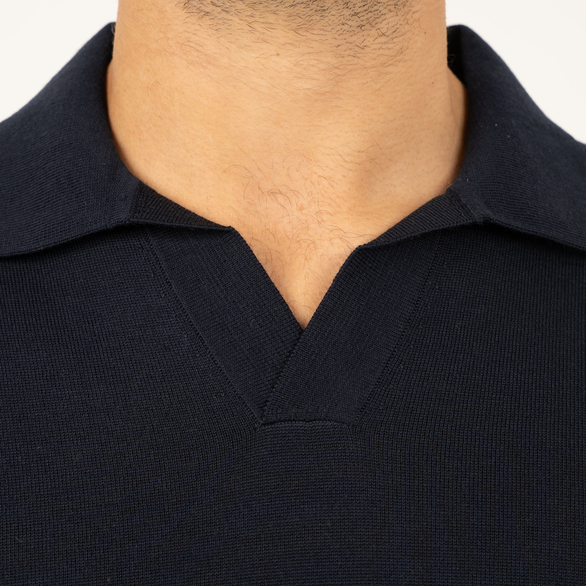 SEVEN DIALS Gebreide Buttonless Polotrui Blauw | Wyot
