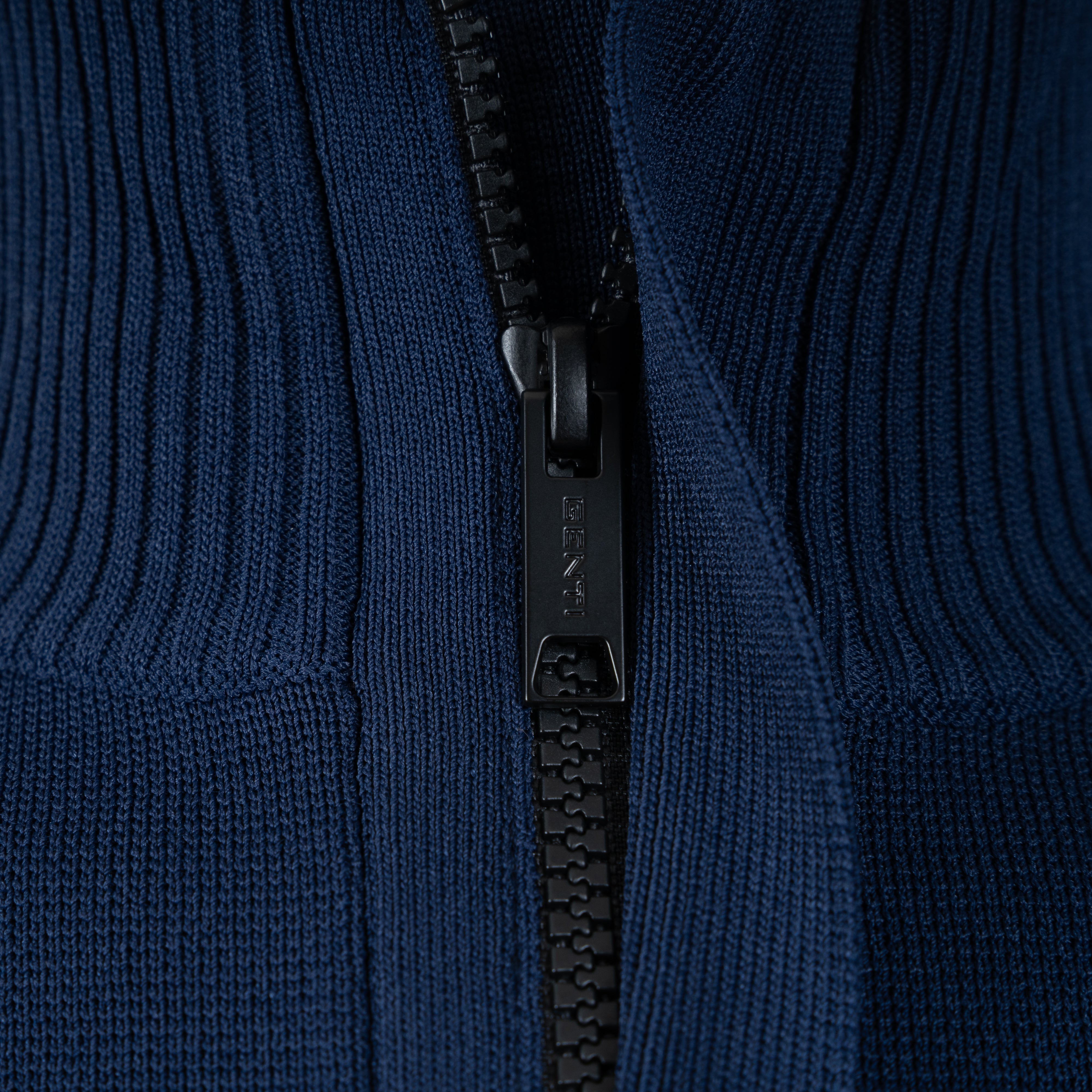 Genti Technische Trui met Rits Blauw | Cool Dry