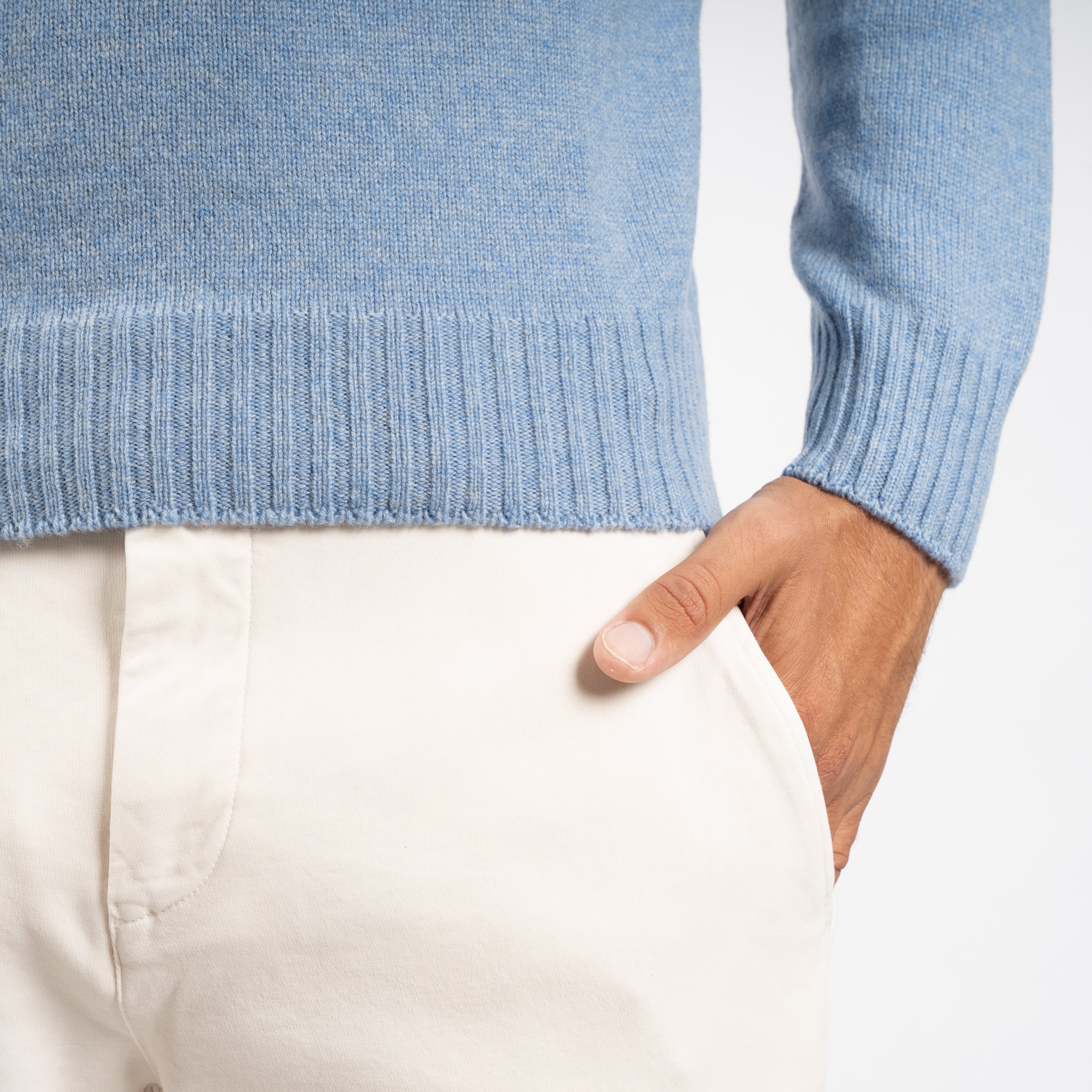 Gran Sasso Gebreide Turtleneck Trui Lichtblauw | Super Geelong