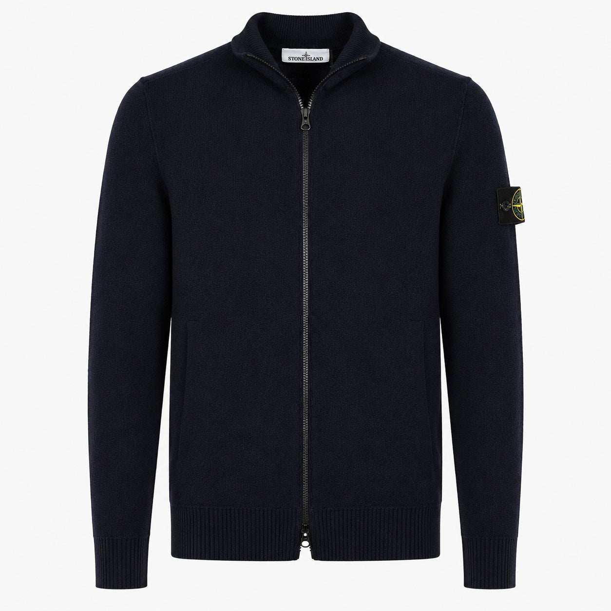 Stone Island Gebreid Vest Blauw | Pure RWS Wool