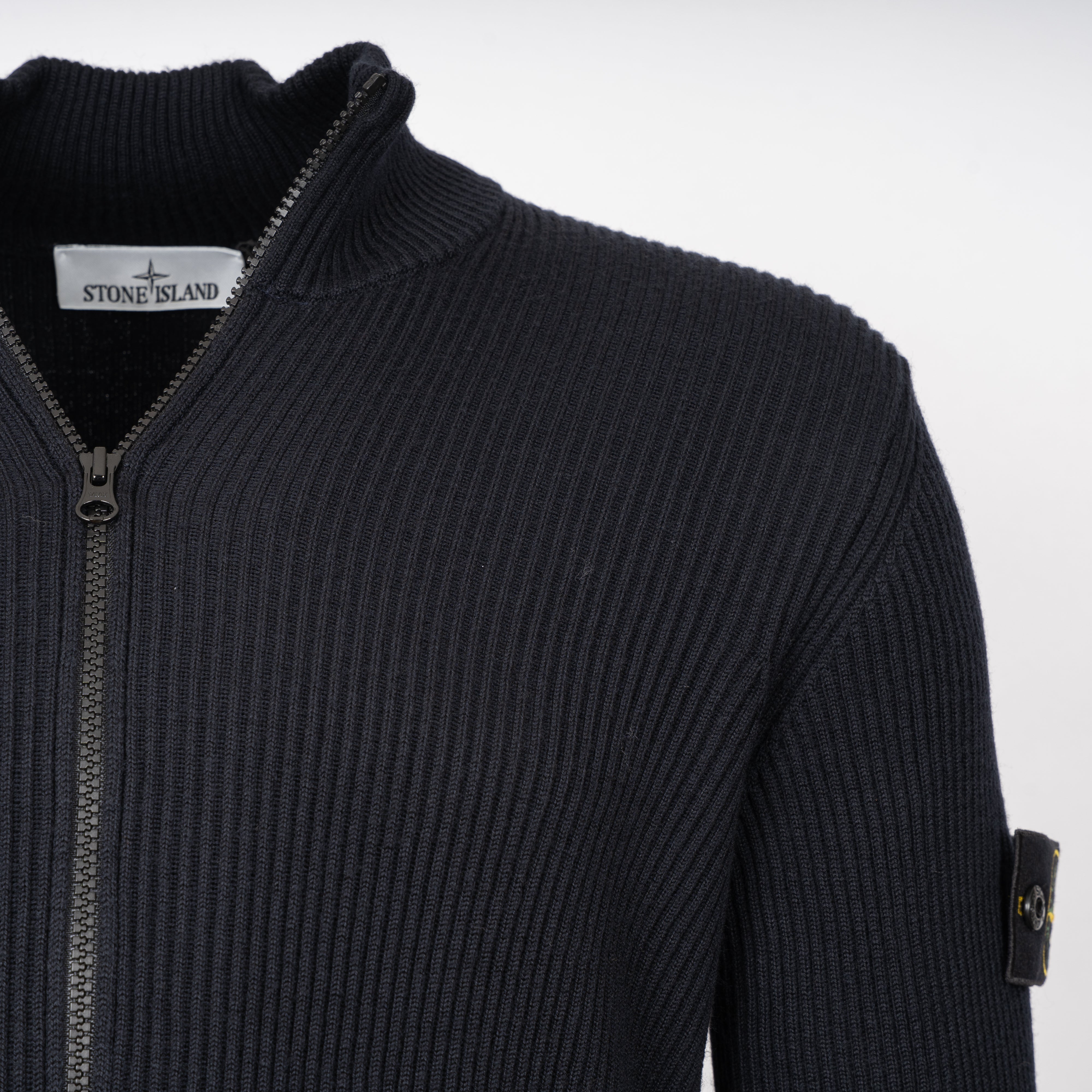 Stone Island Gebreid Vest Blauw | Loose Fit RWS Wool