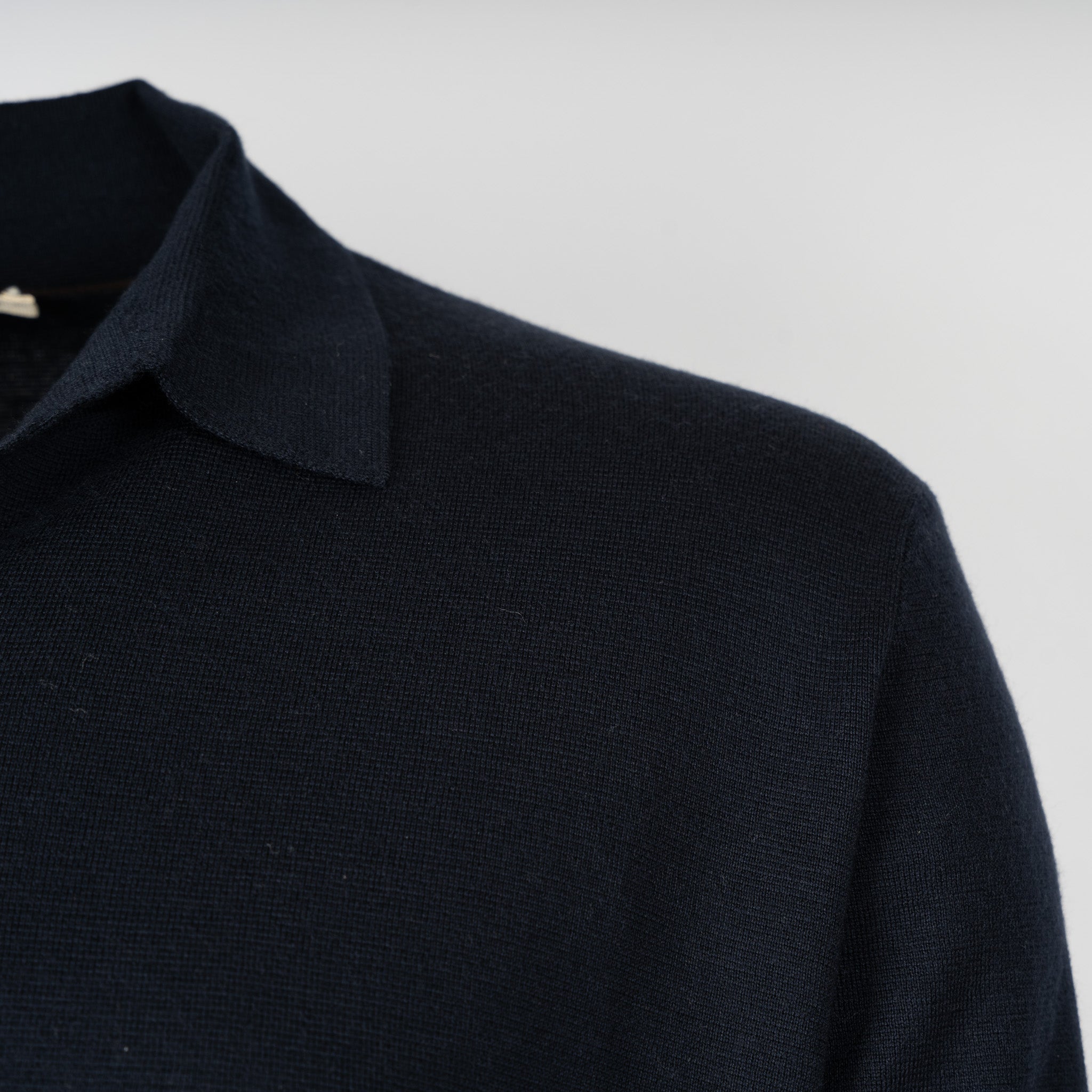 Maurizio Baldassari Gebreid Overshirt Blauw | Milano High Tech Knit