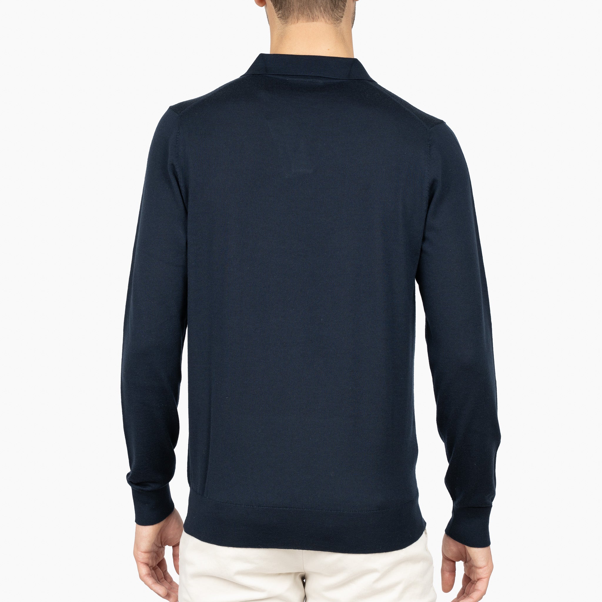 SEVEN DIALS Gebreide Buttonless Polotrui Donkerblauw | Blake