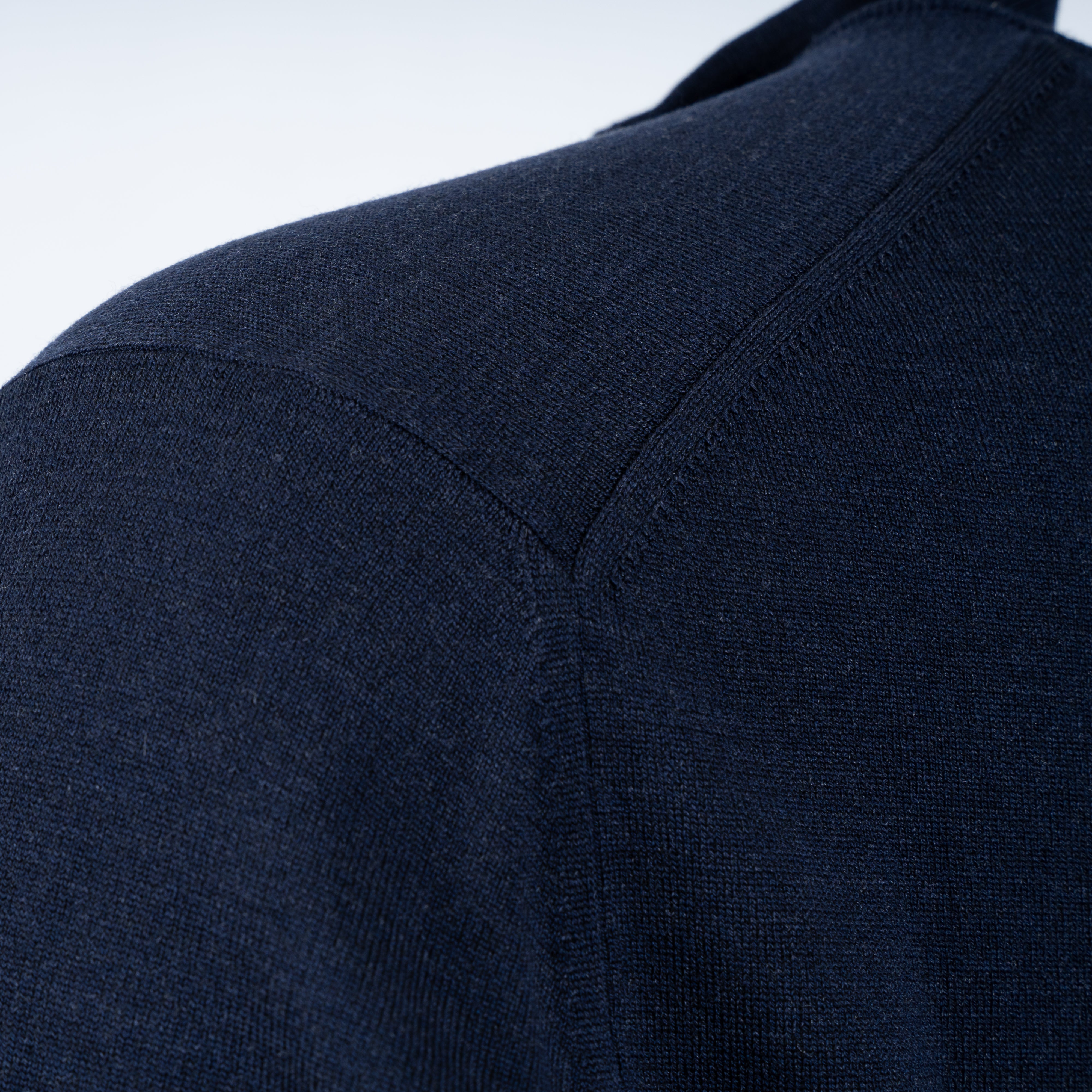 Slowear Gebreide Trui met Rits Blauw | Flexwool