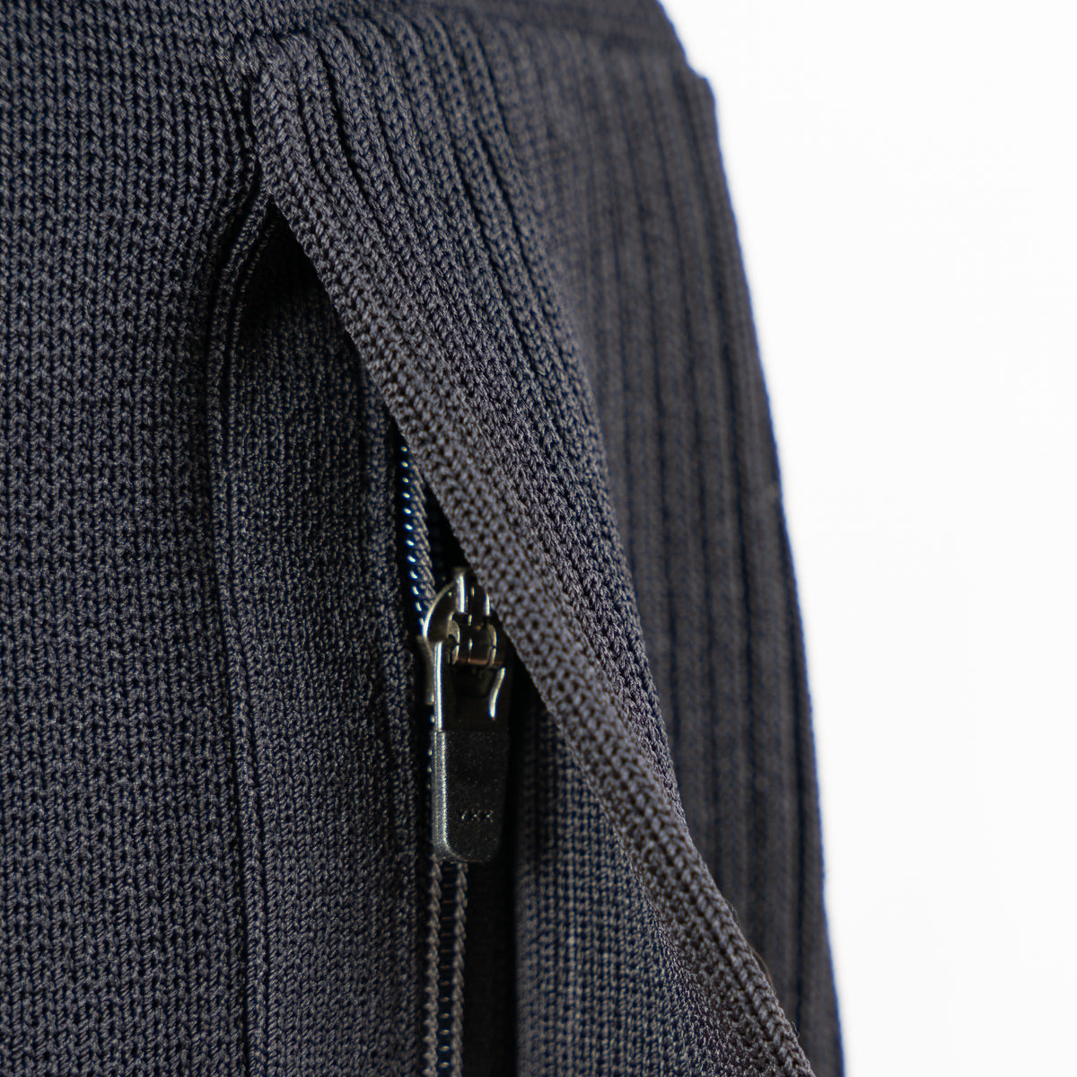 Genti Polo Lange Mouw met Rits Blauw | Cool Dry
