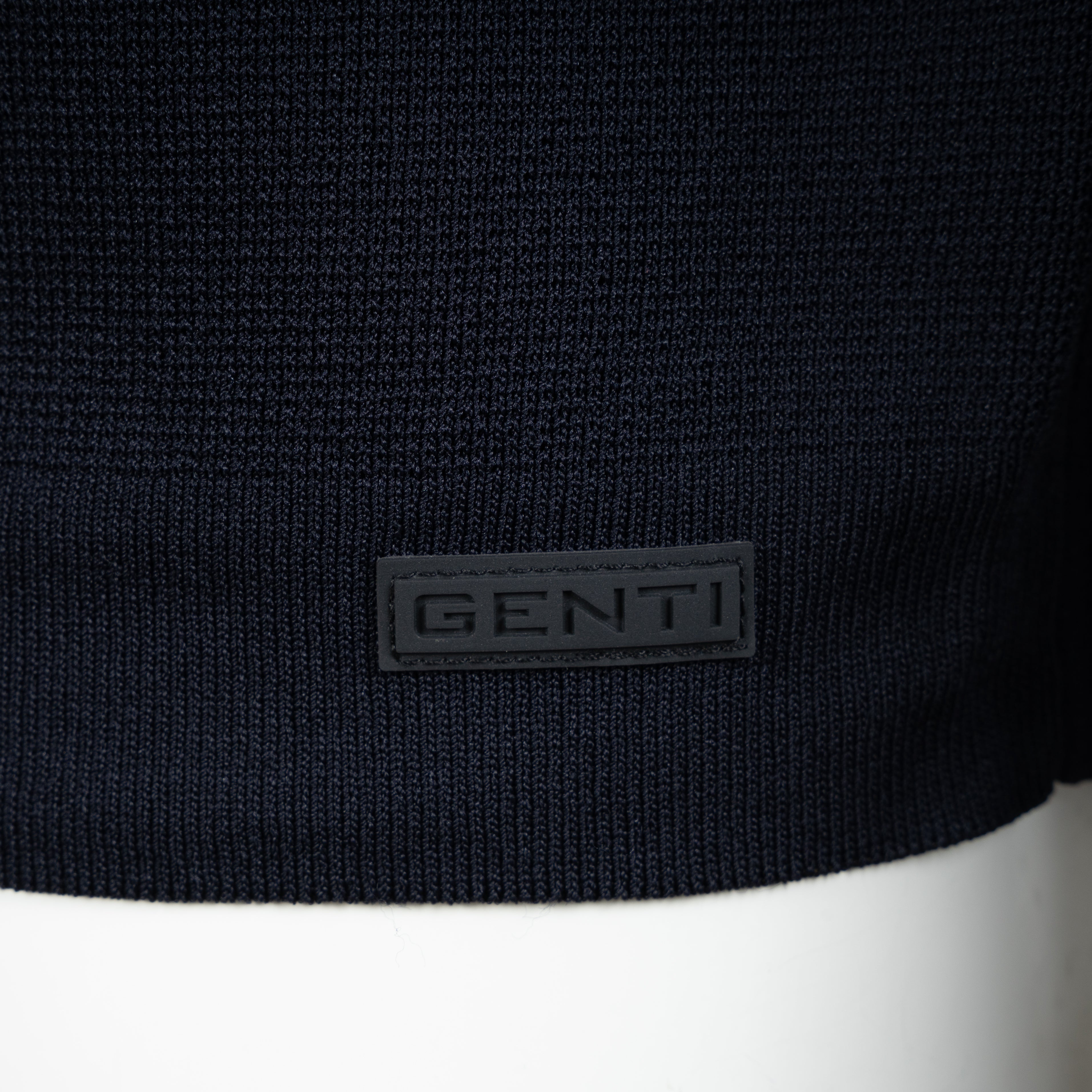 Genti Technische Trui met Rits Blauw | Cool Dry