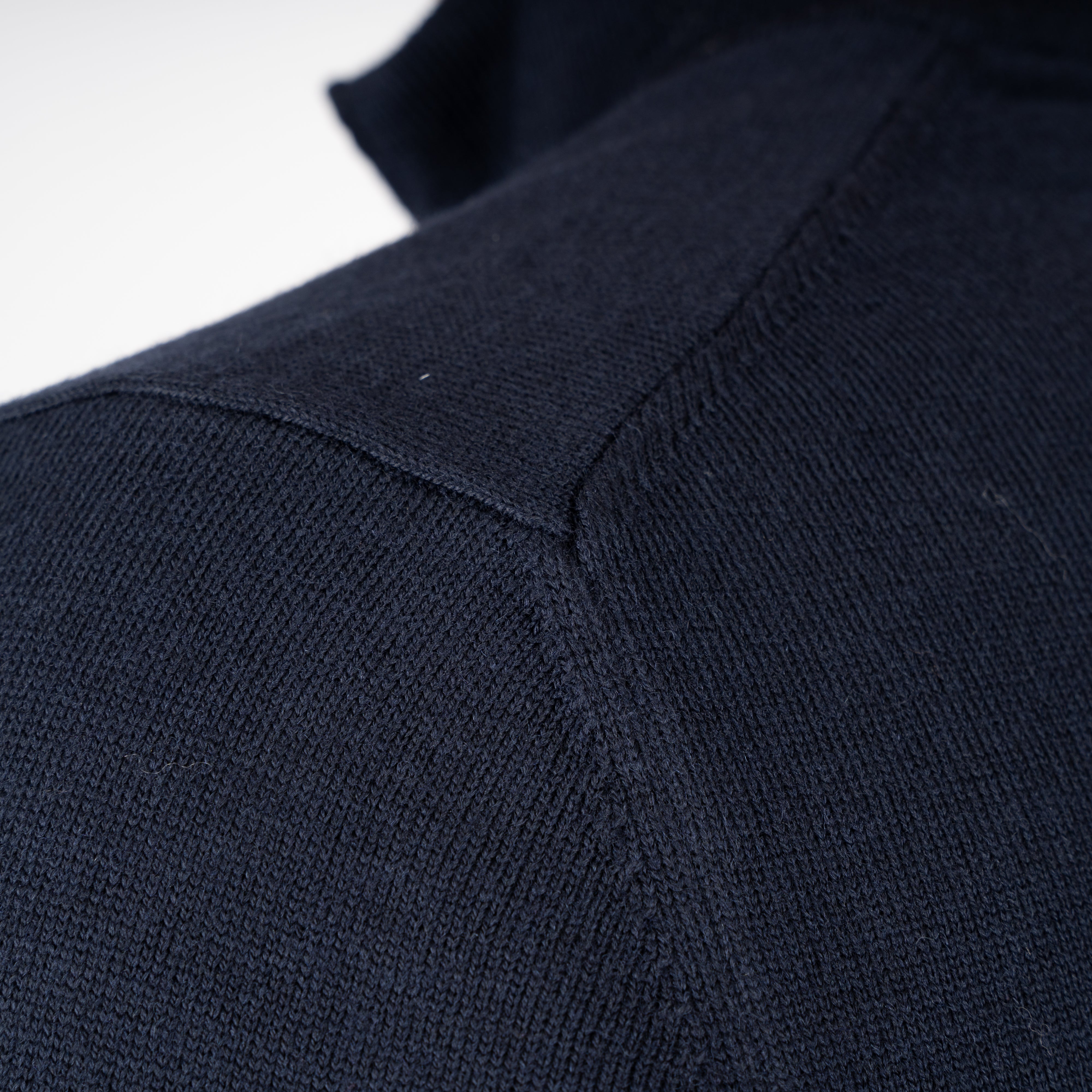 Gran Sasso Gebreide Trui met Rits Blauw | Extrafine Merino