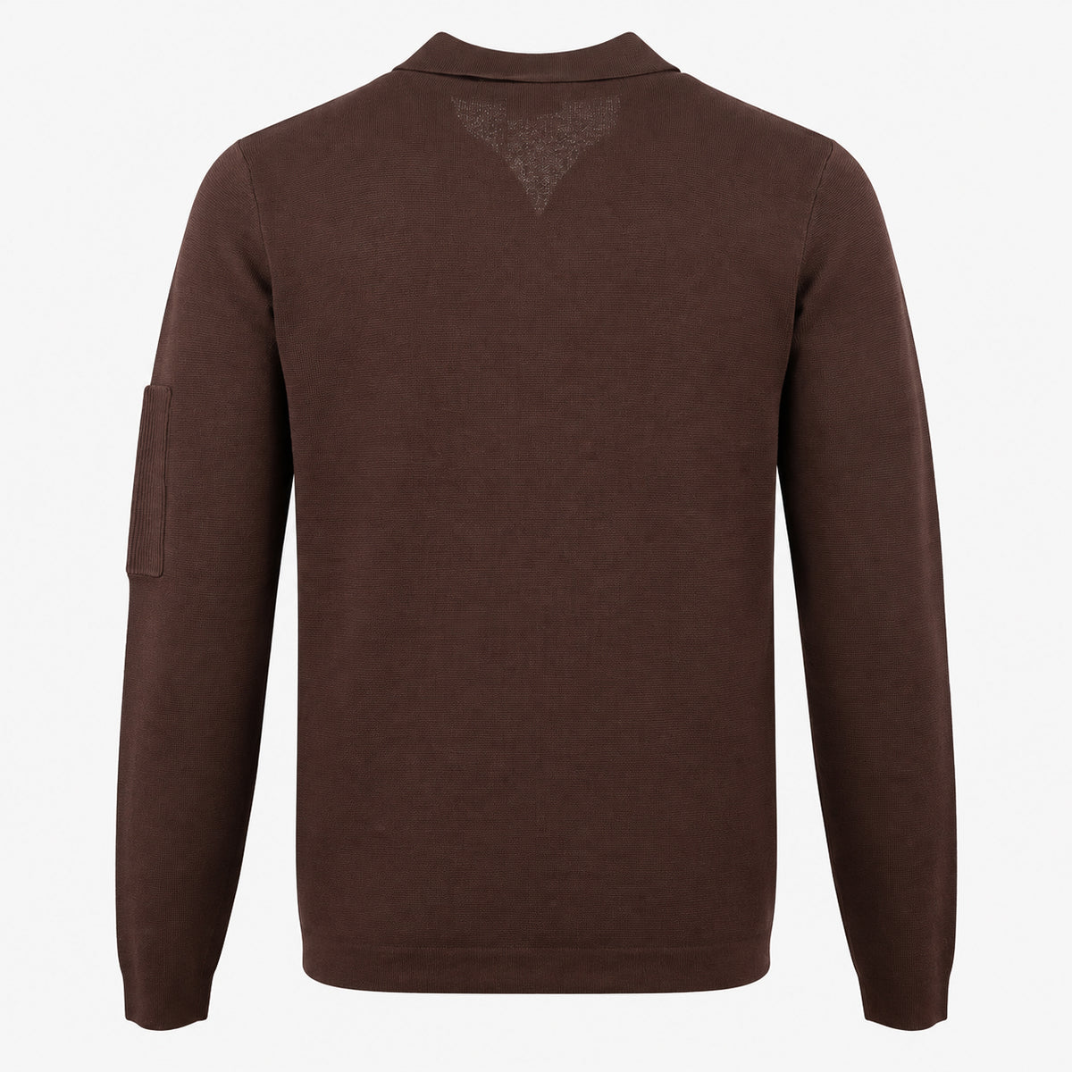 Genti Polo Lange Mouw met Rits Bordeauxrood | Cool Dry