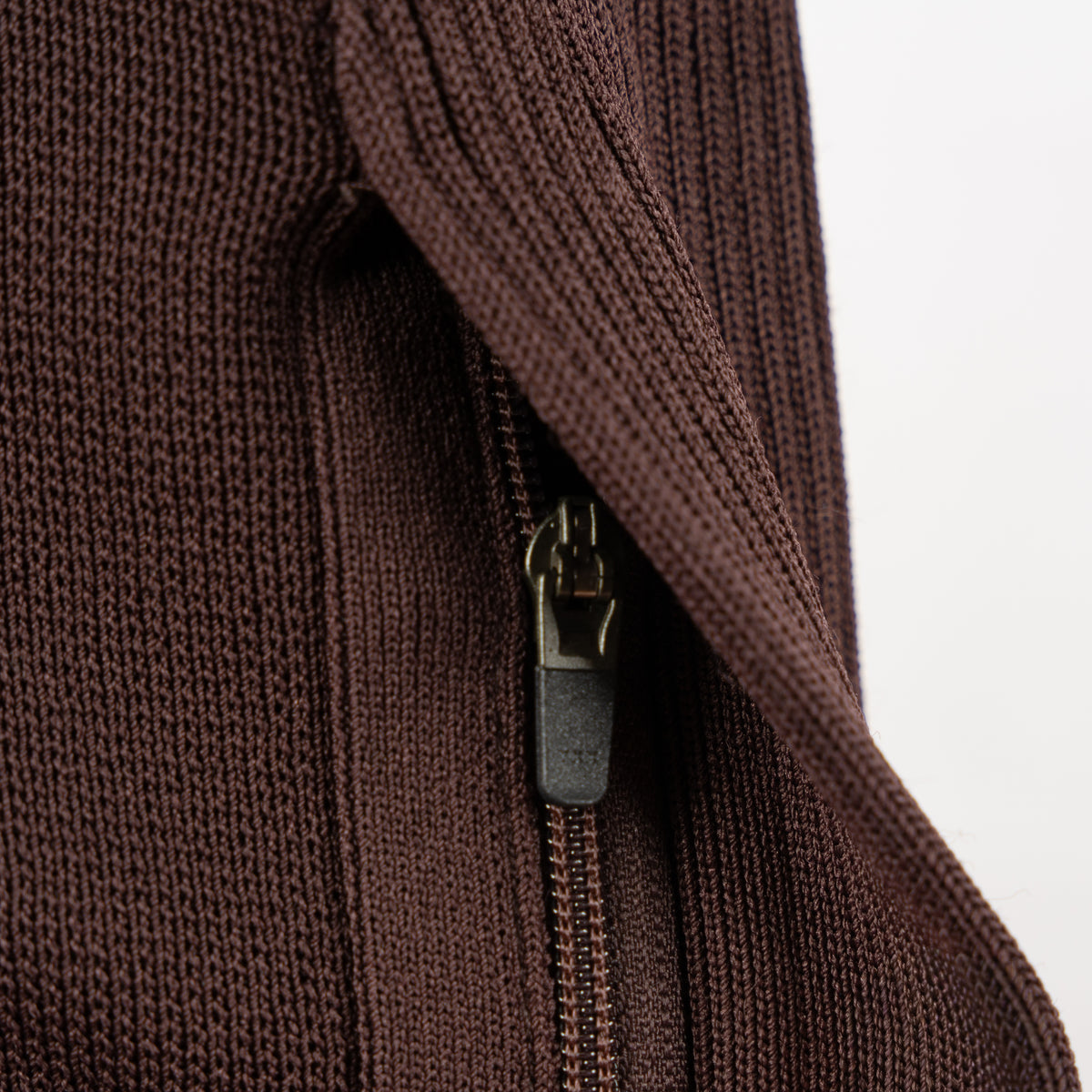 Genti Polo Lange Mouw met Rits Bordeauxrood | Cool Dry