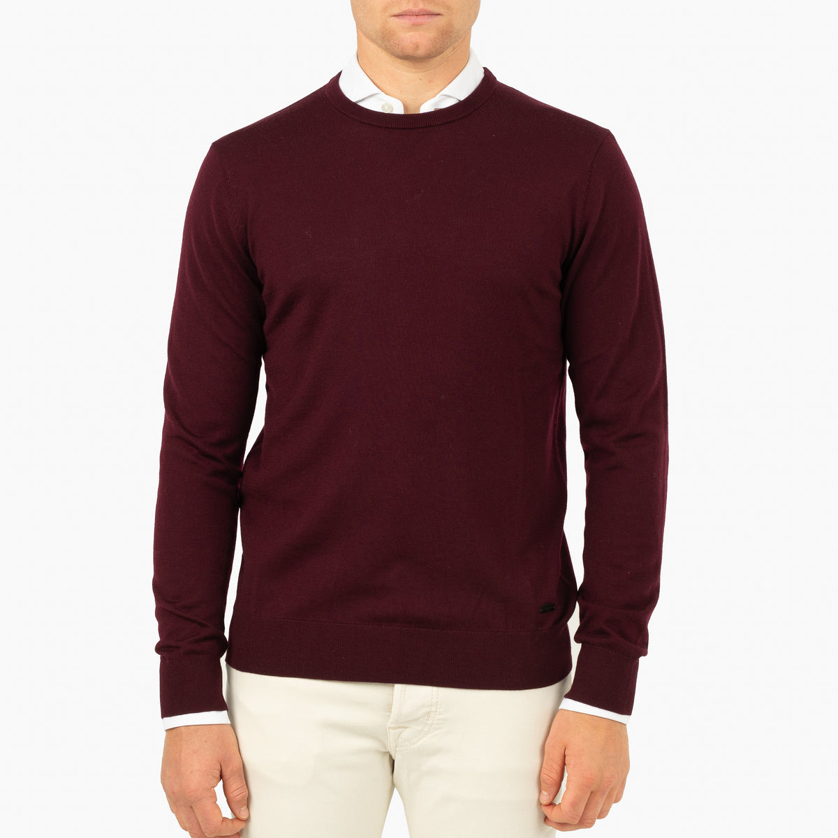 SEVEN DIALS Gebreide Trui Bordeaux Rood | Denley