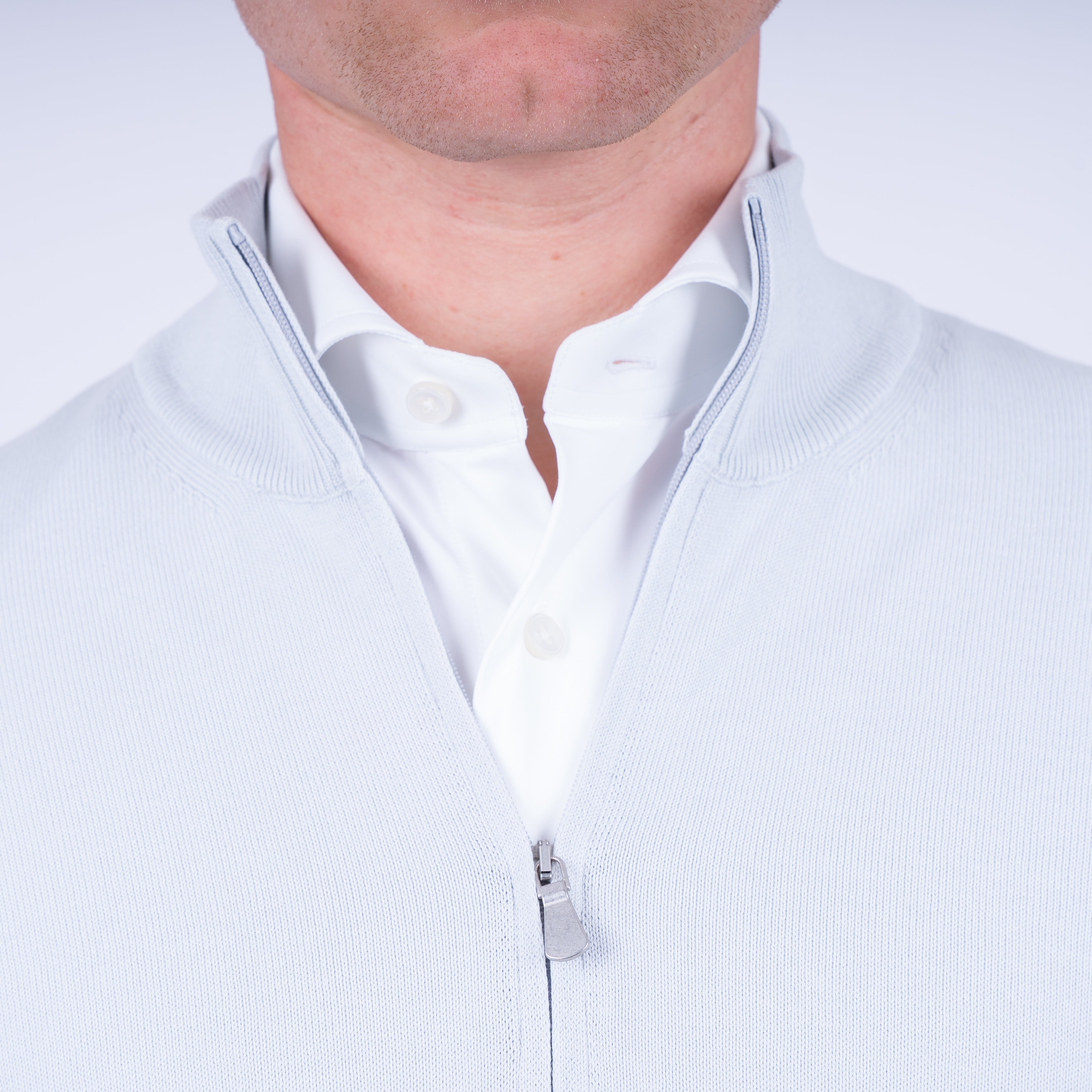 Gran Sasso Gebreid Vest Grijs | Pure Cotton