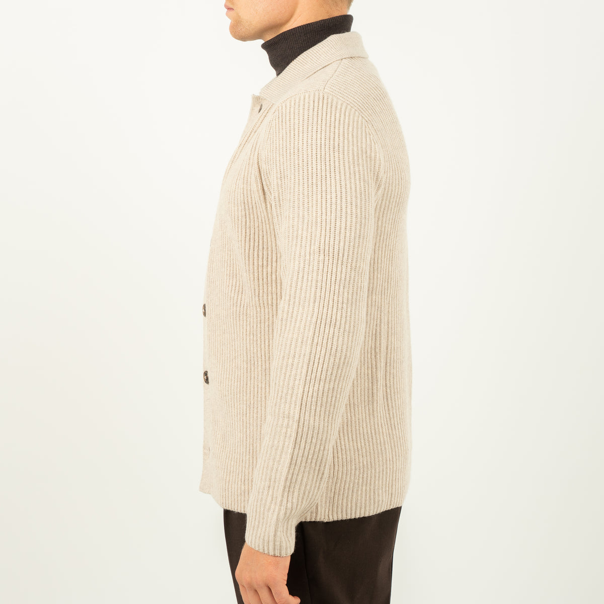 SEVEN DIALS Gebreid Vest met Knopen Beige | Boston