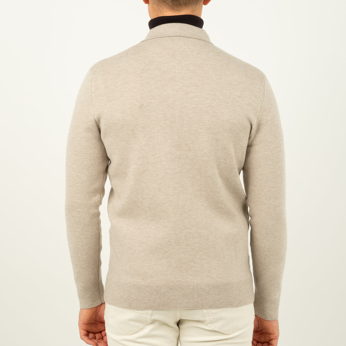 SEVEN DIALS Gebreid Vest met Rits Beige | Wakeley