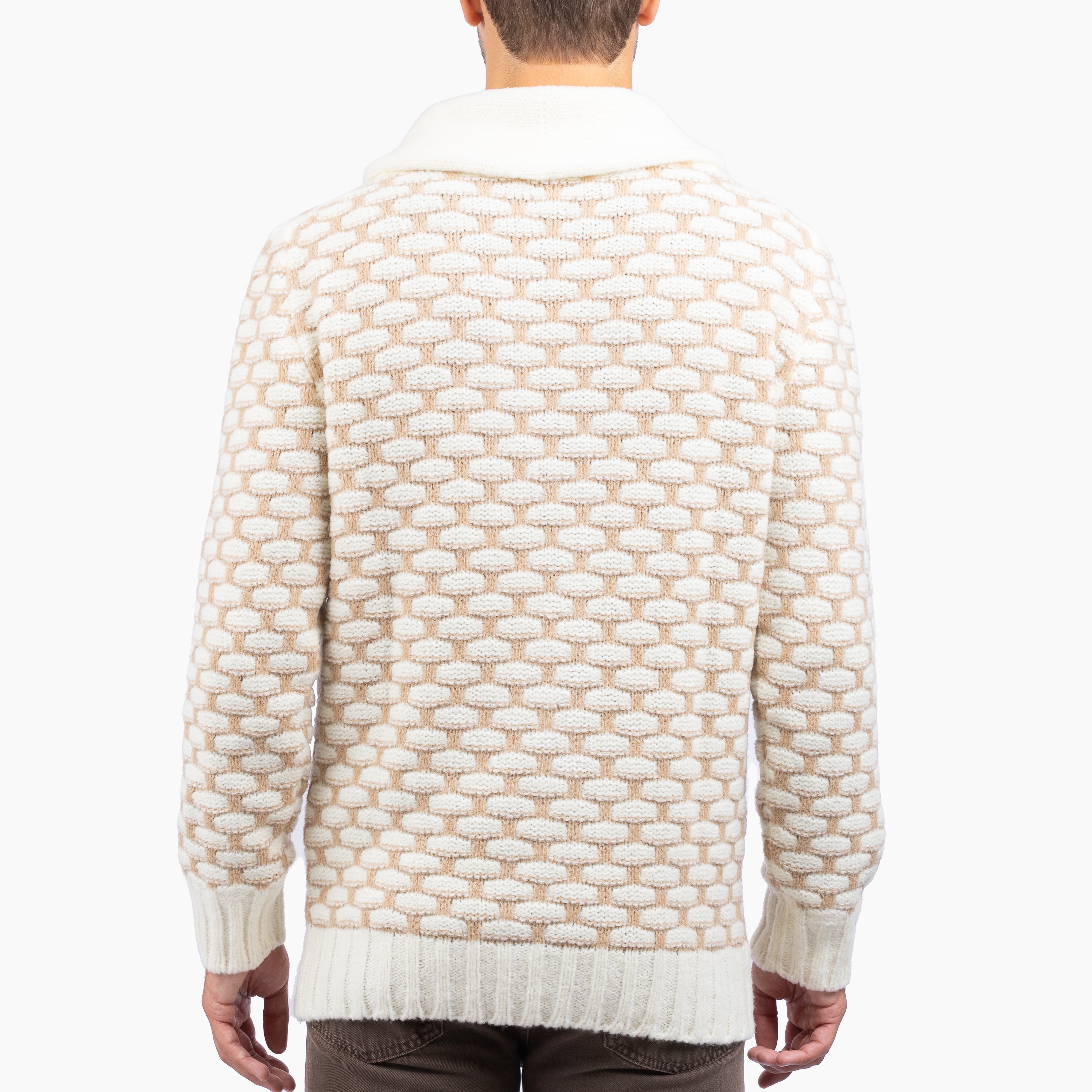 Gran Sasso Gebreid Knoopvest Off-White