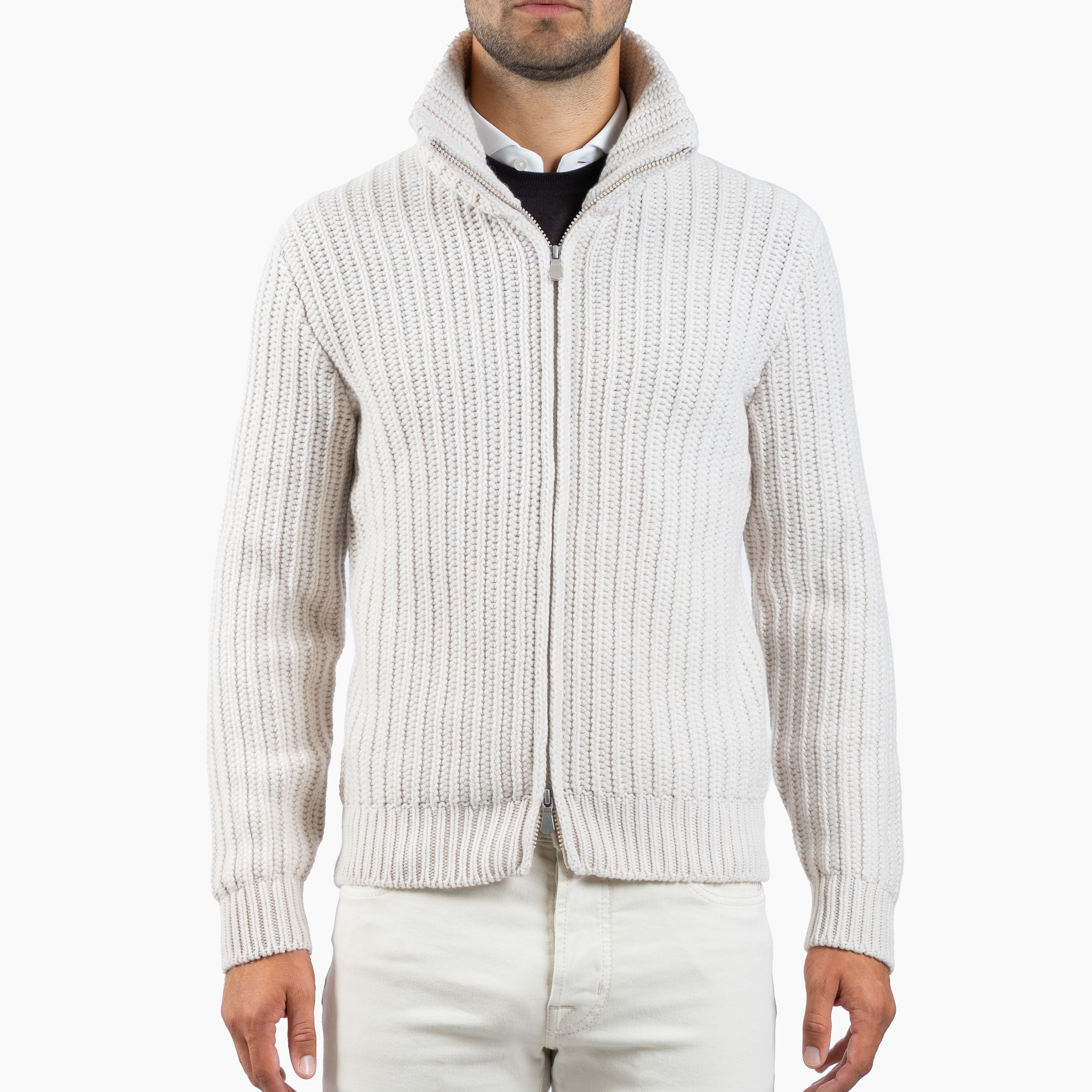 Gran Sasso Vest Off-White | Cashmere Lana