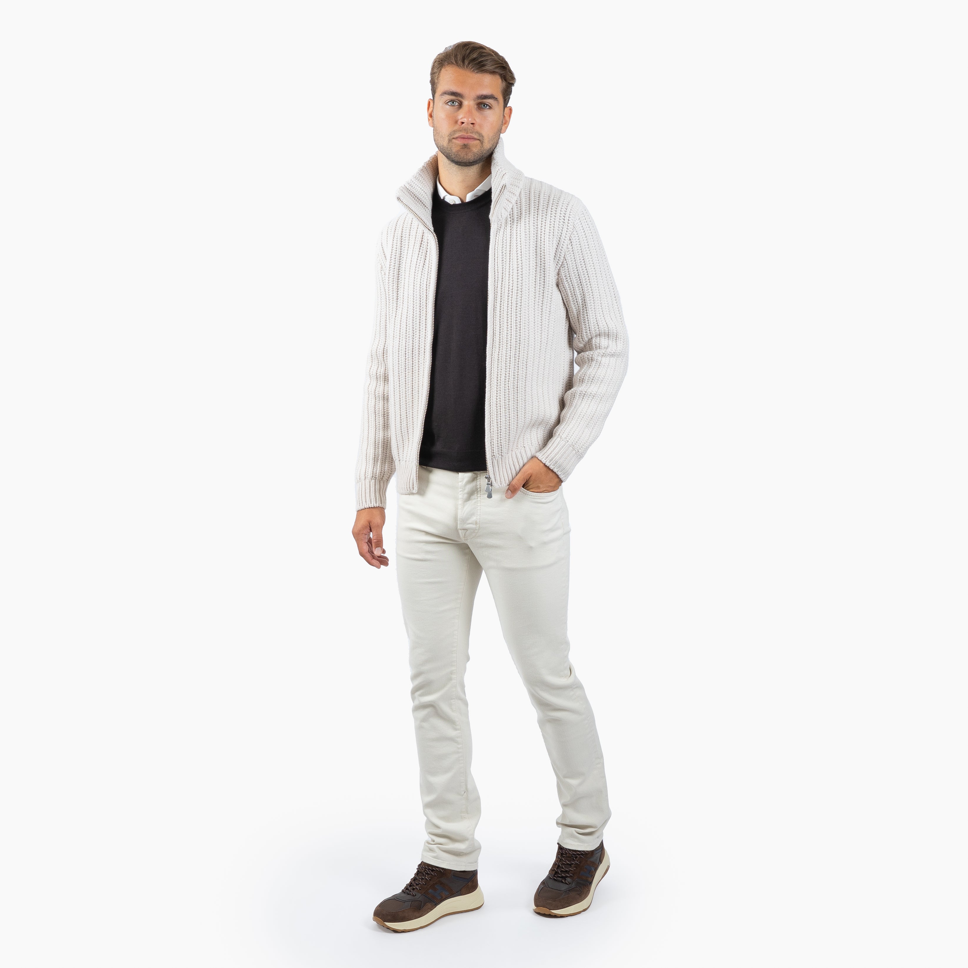 Gran Sasso Vest Off-White | Cashmere Lana