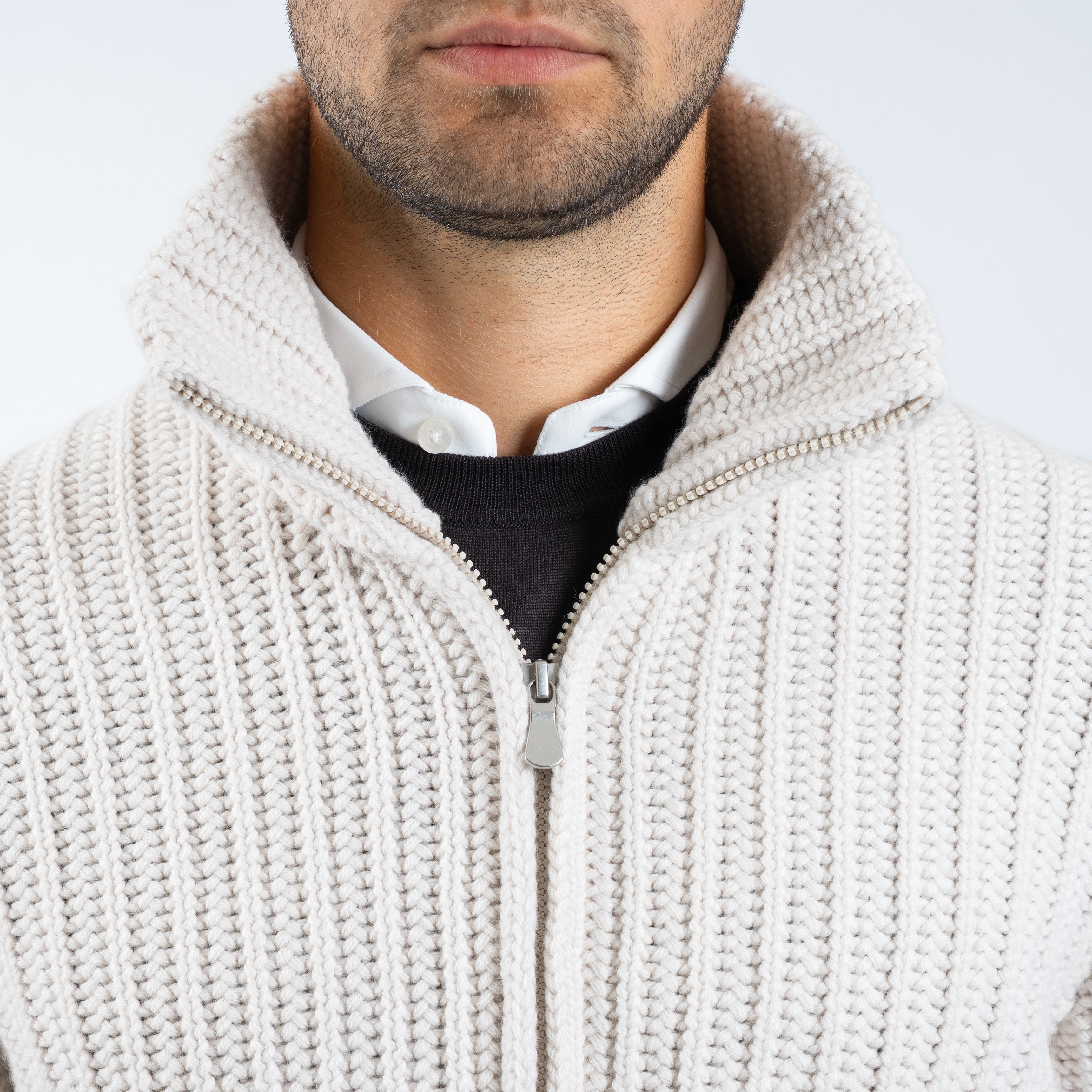 Gran Sasso Vest Off-White | Cashmere Lana