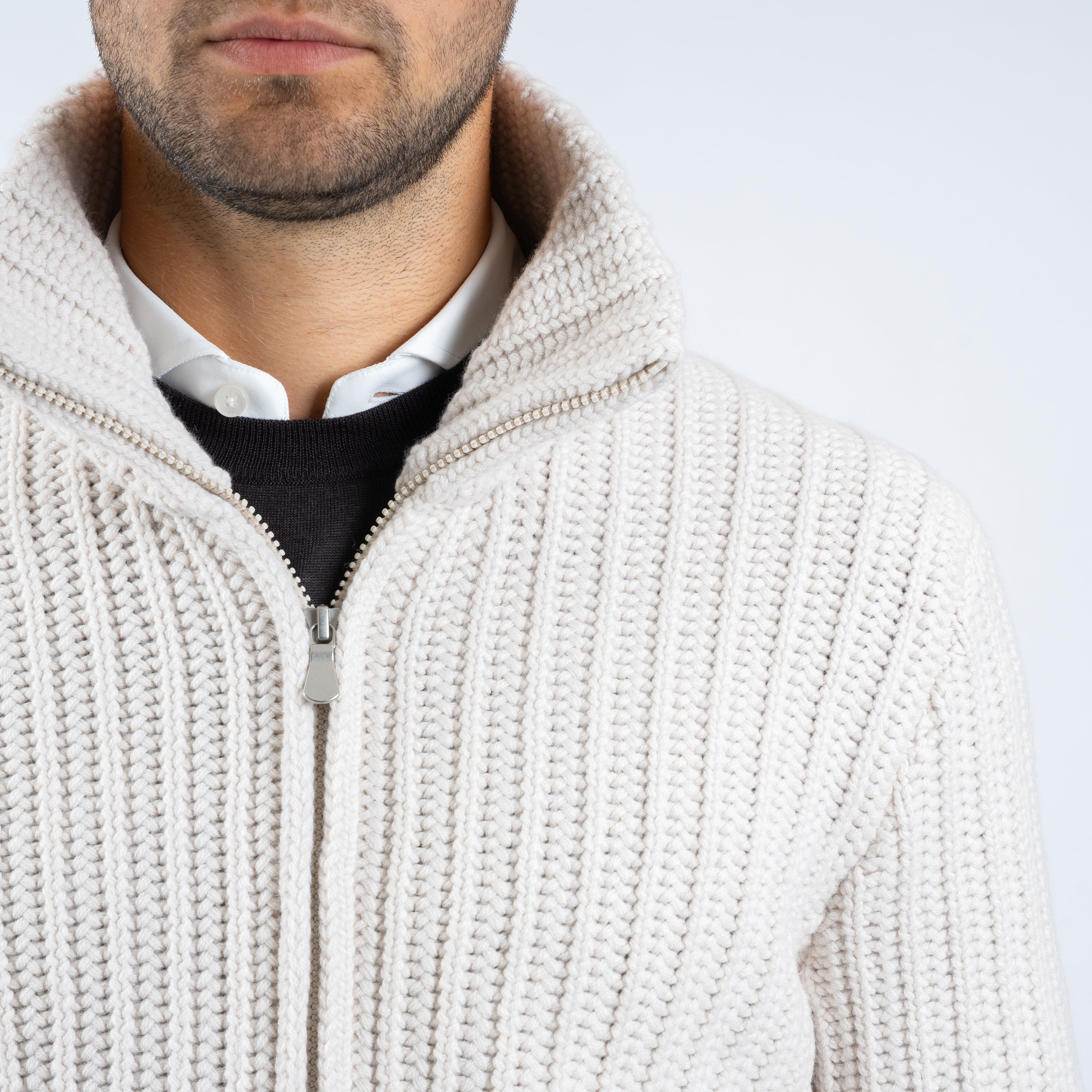 Gran Sasso Vest Off-White | Cashmere Lana
