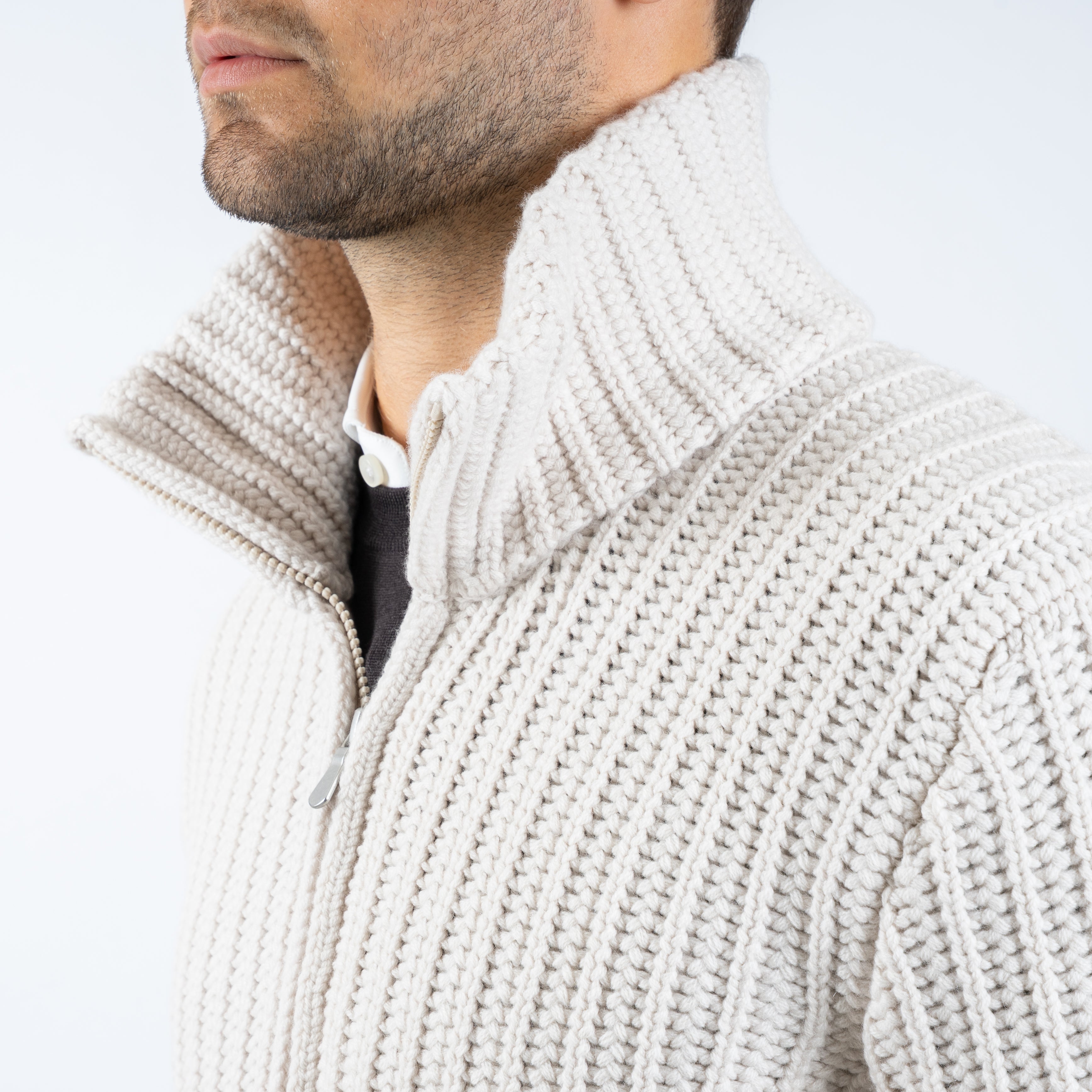 Gran Sasso Vest Off-White | Cashmere Lana