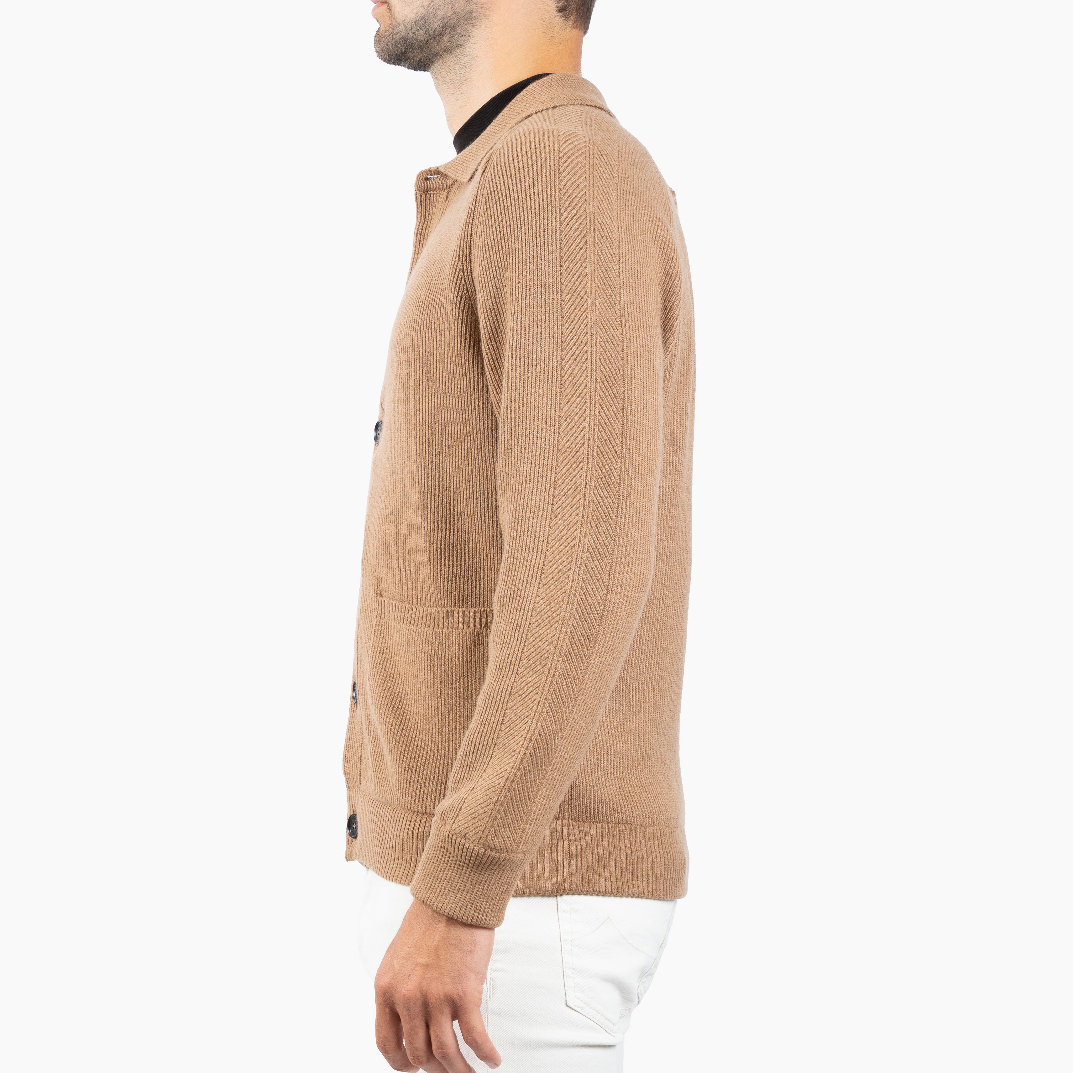 Maurizio Baldassari Overshirt Camel | Chevron Details Blouson