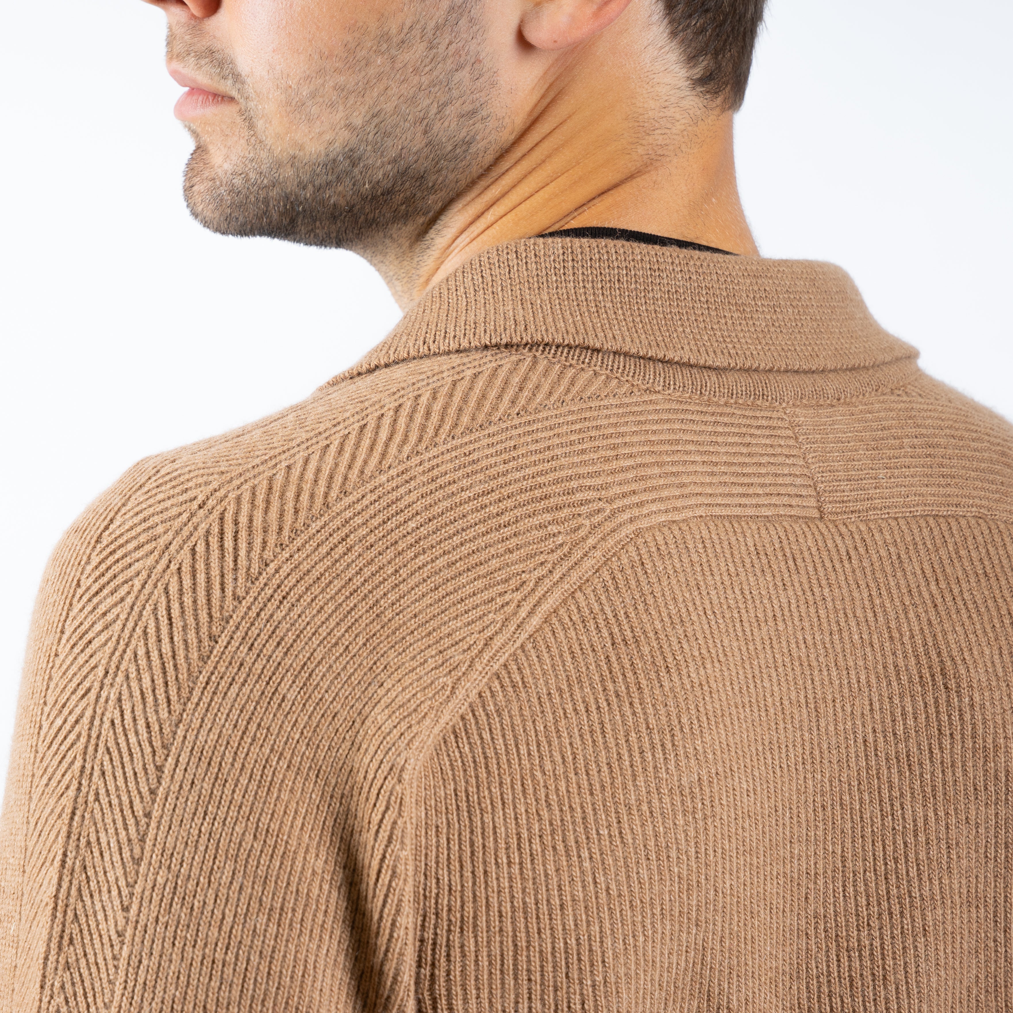 Maurizio Baldassari Overshirt Camel | Chevron Details Blouson
