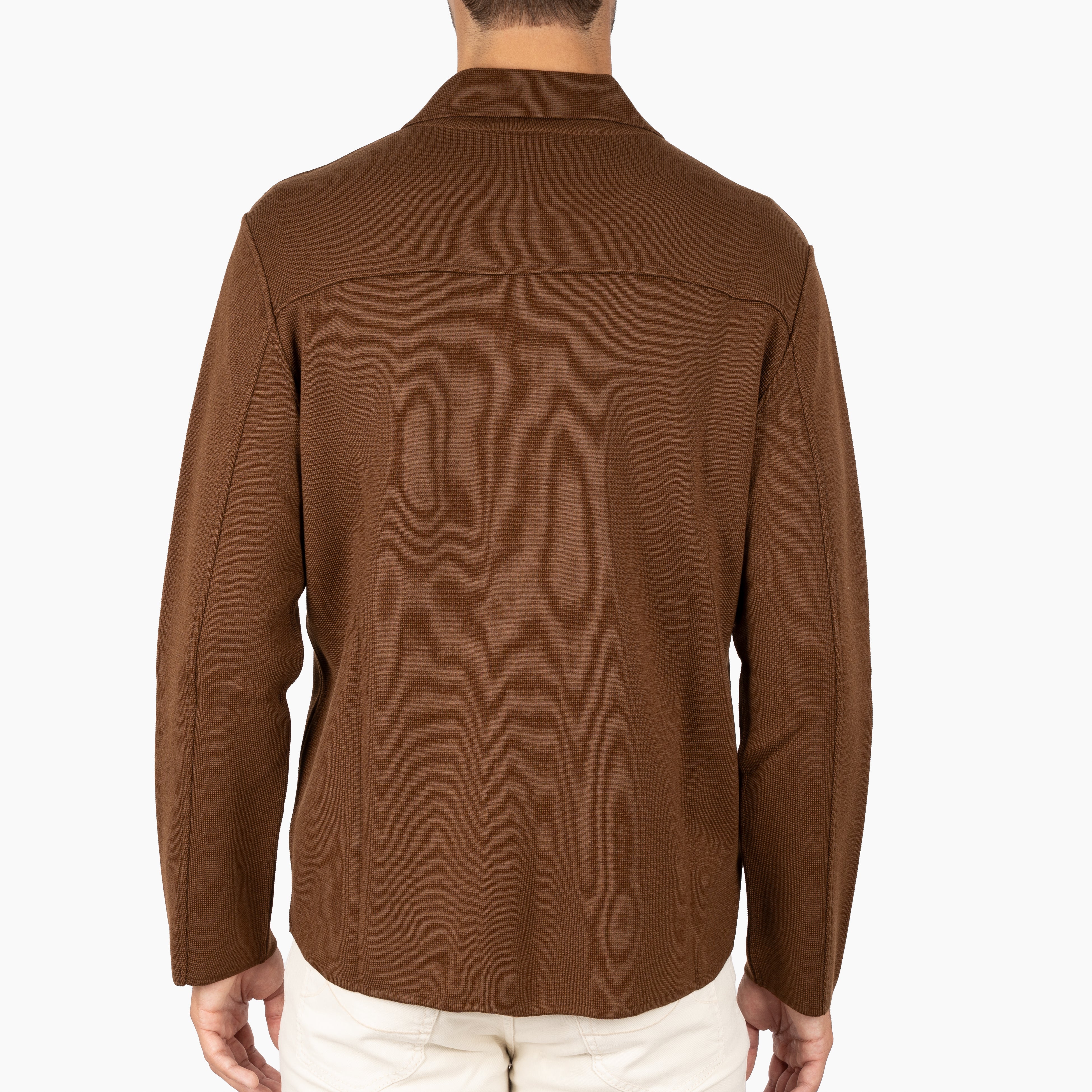 Maurizio Baldassari Gebreid Overshirt Camel | Milano Stitch