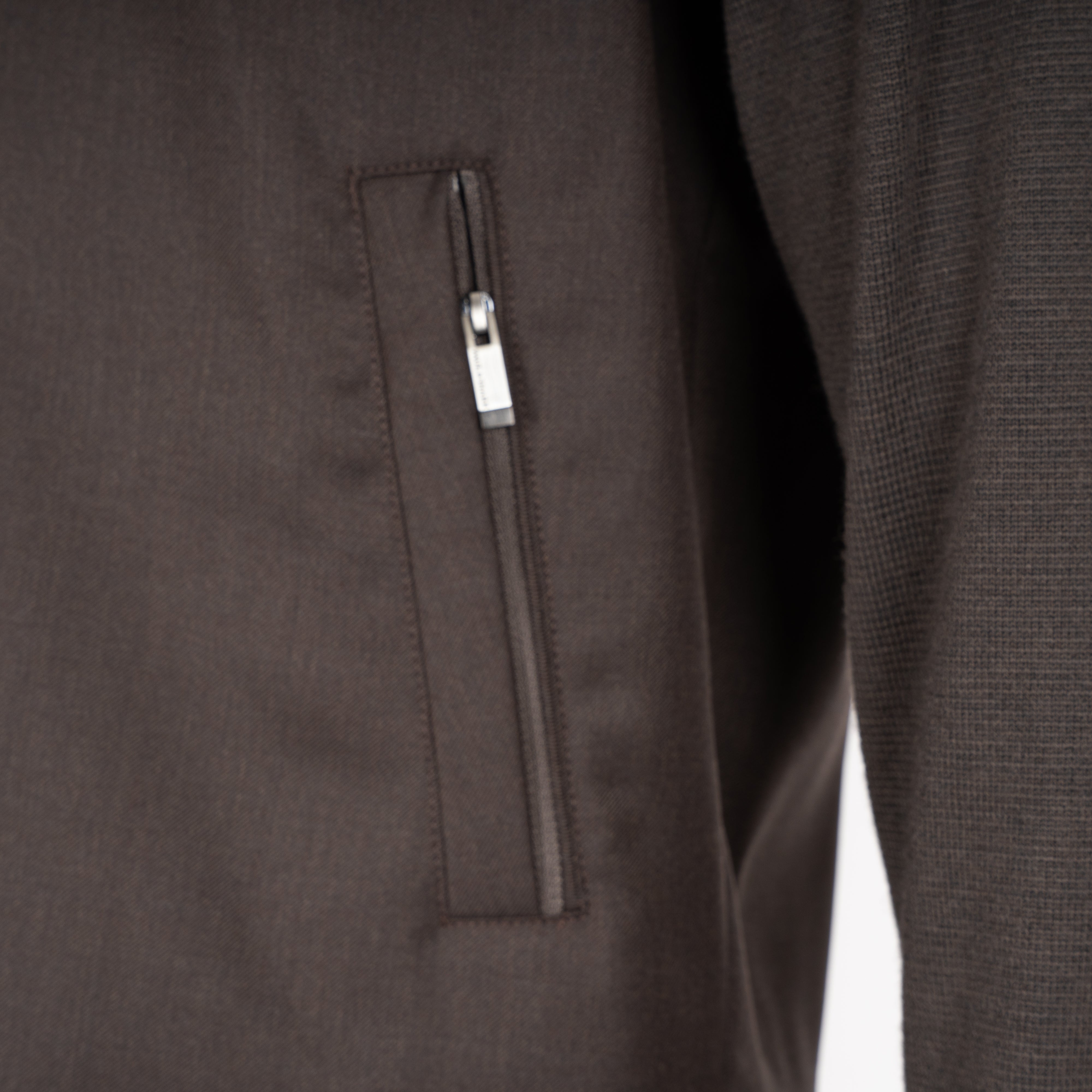 Paul & Shark Hybride Vest Bruin | Loro Piana Rain System®