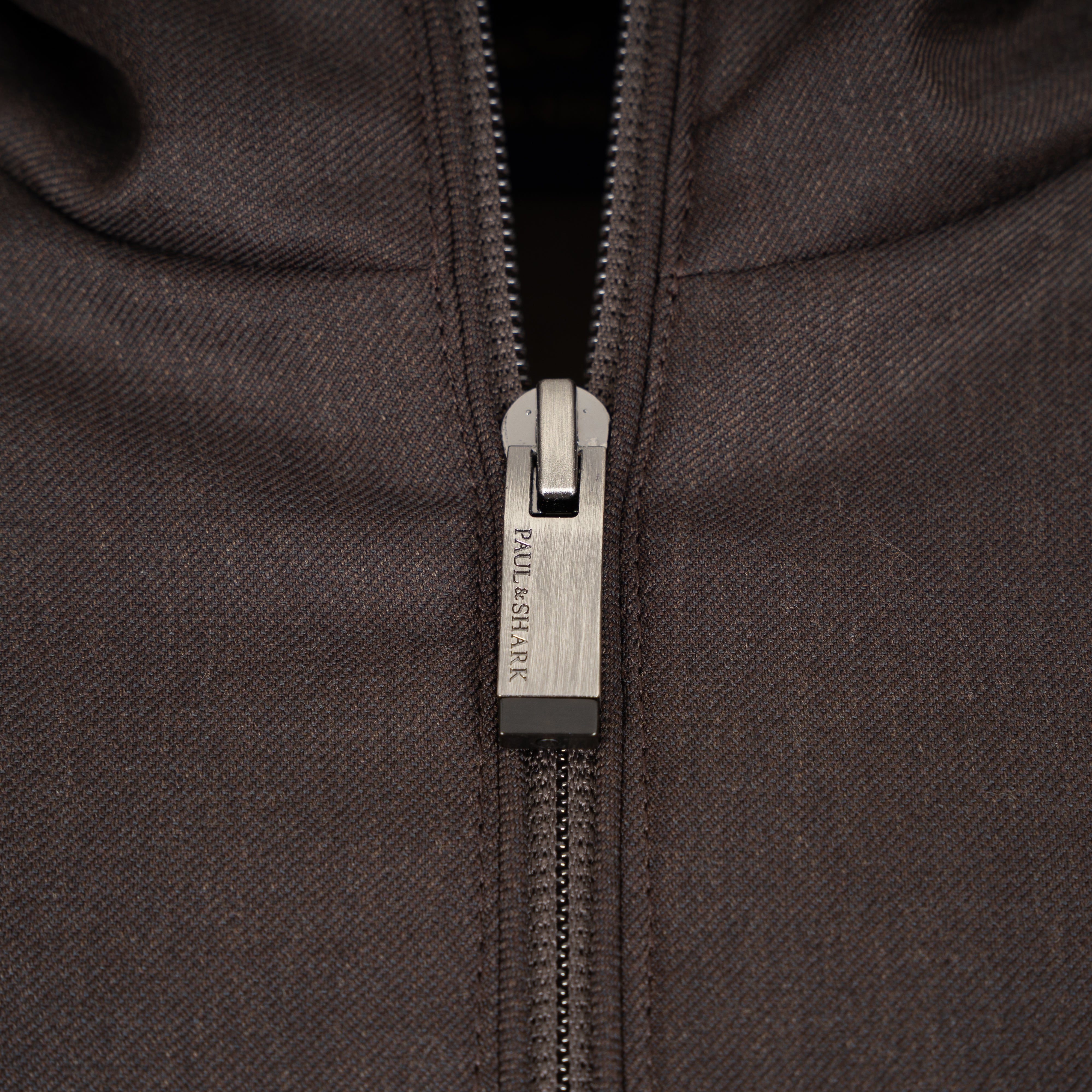 Paul & Shark Hybride Vest Bruin | Loro Piana Rain System®