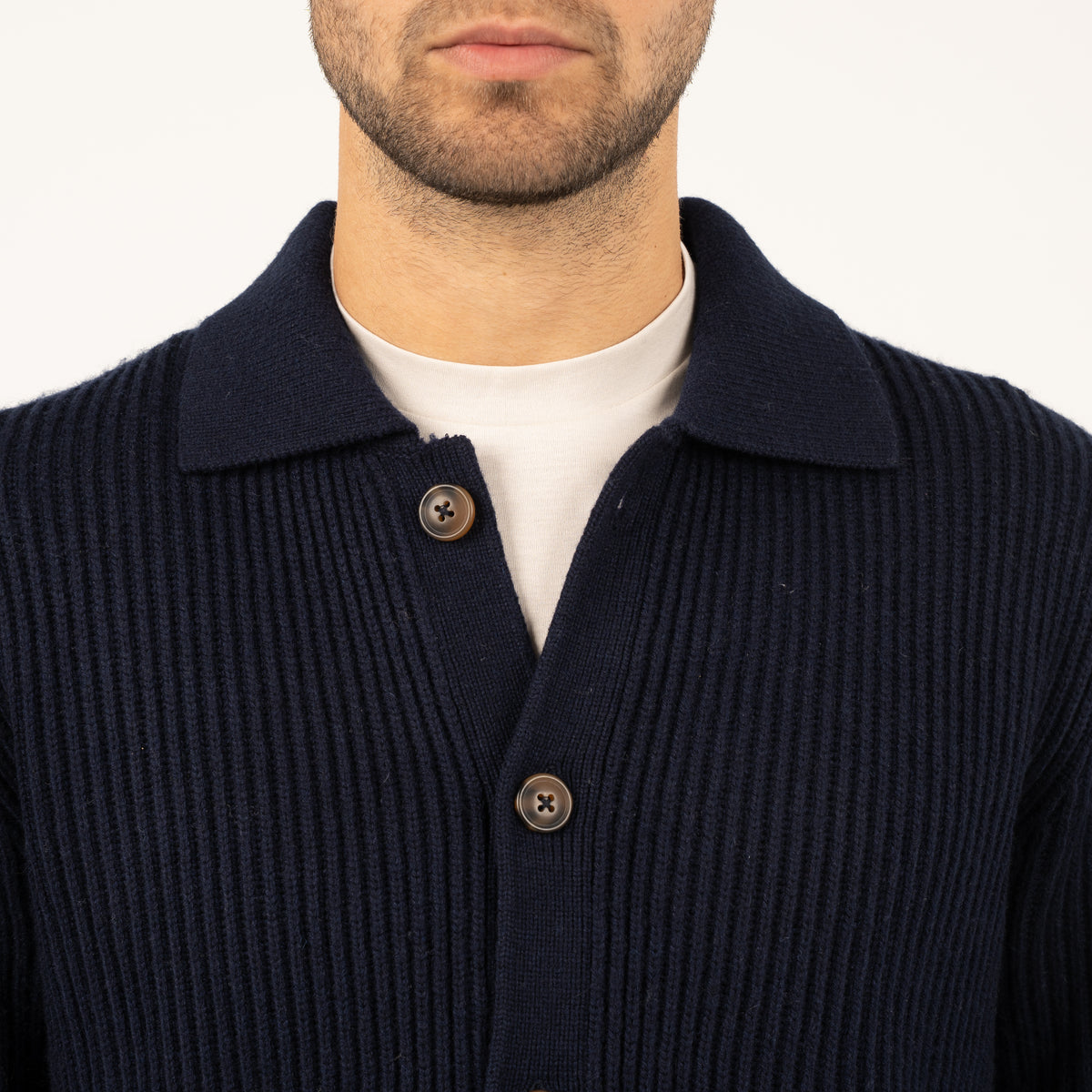 SEVEN DIALS Gebreid Vest met Knopen Blauw | Boston