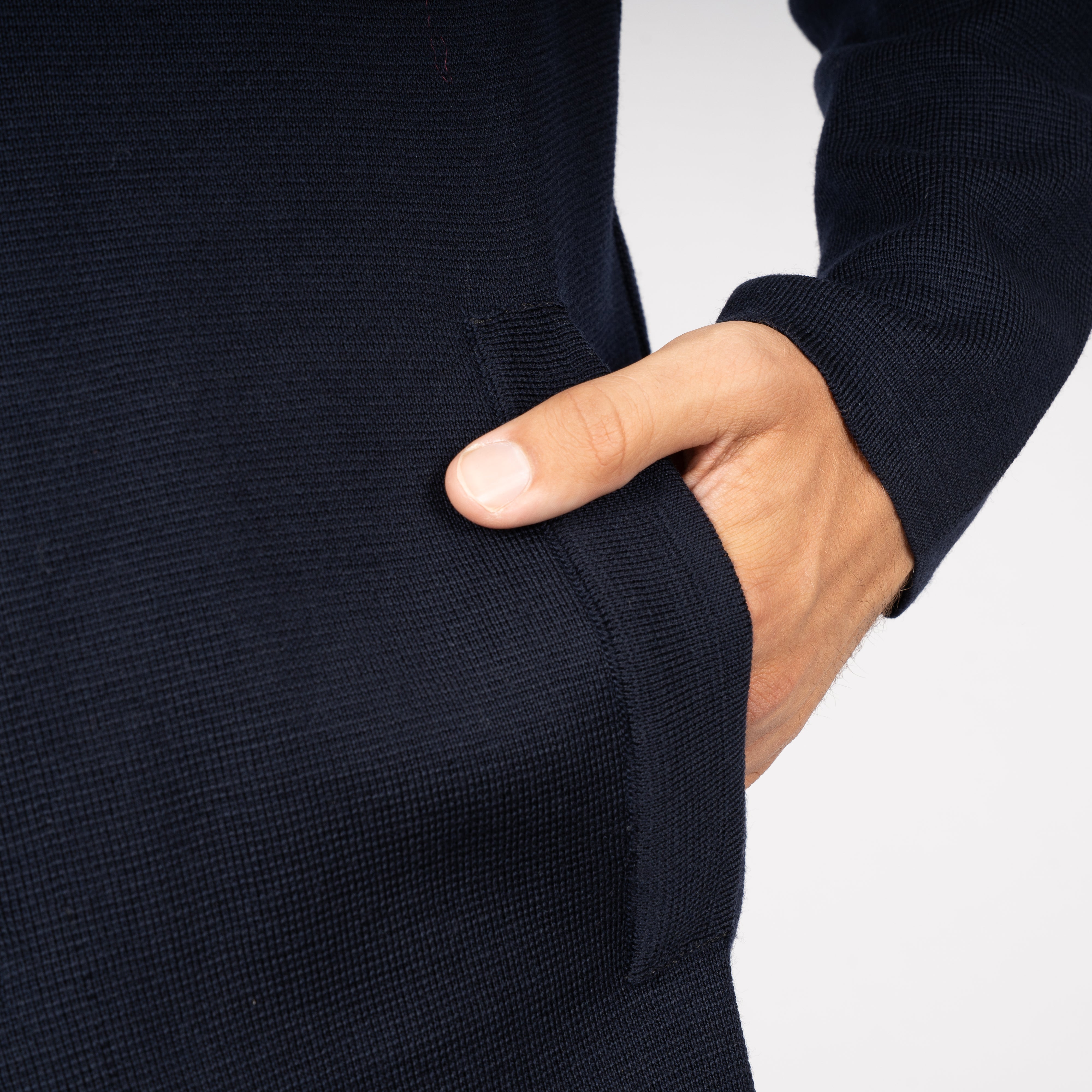 Maurizio Baldassari Gebreid Overshirt Blauw | Milano Stitch