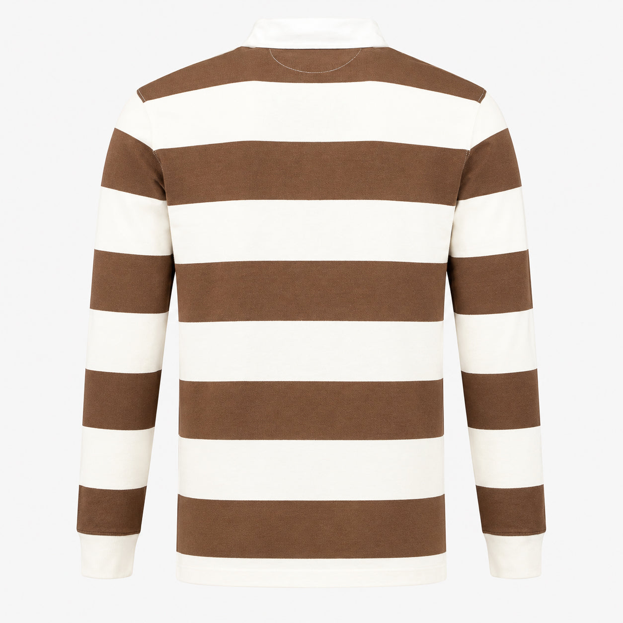 Ralph Lauren Polo Lange Mouw Camel Gestreept | Iconic Rugby Shirt