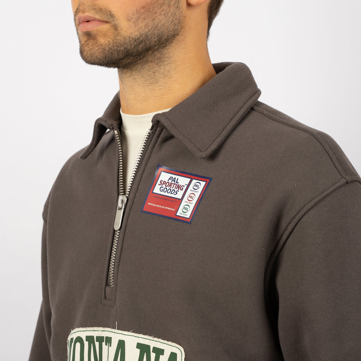 Pal Sporting Goods Sweater met Rits Bruin | Montana Half Zip