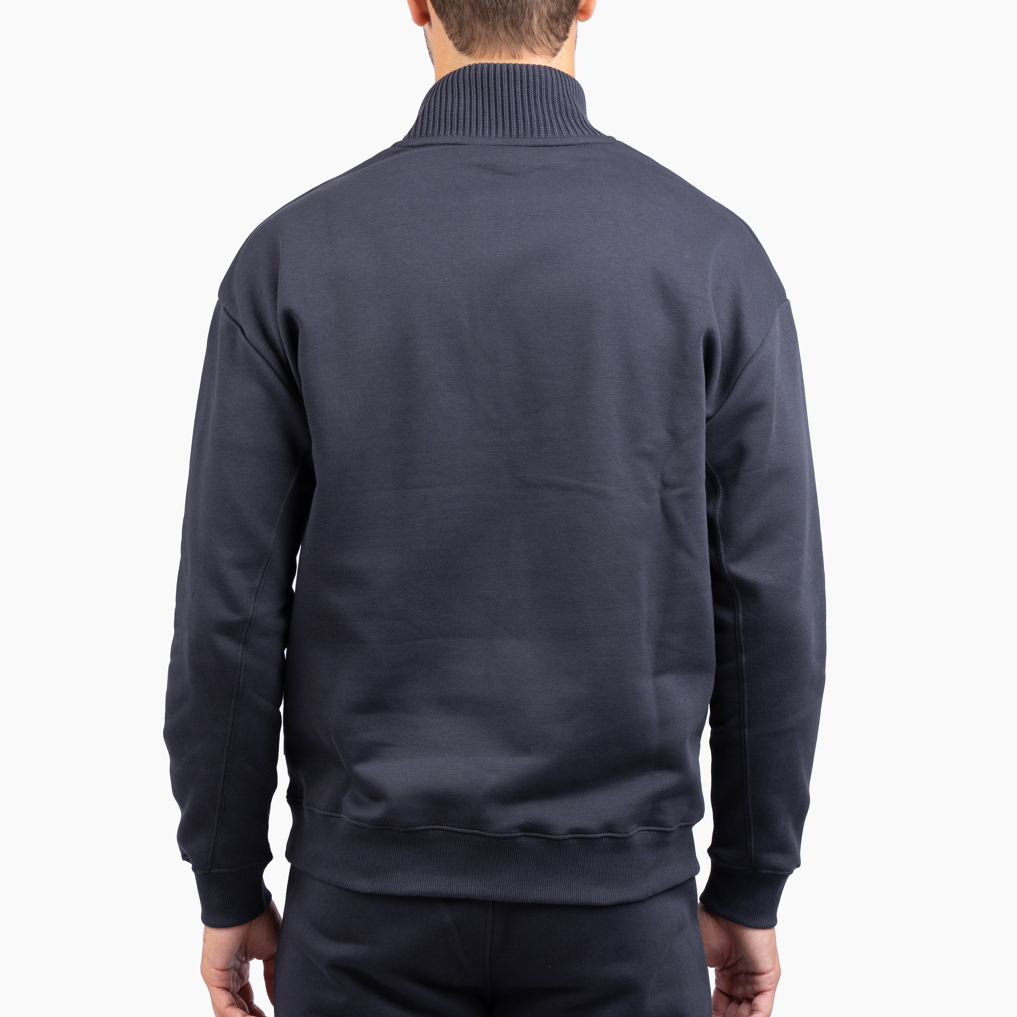 Genti Sweater met Rits Blauw | Cotton